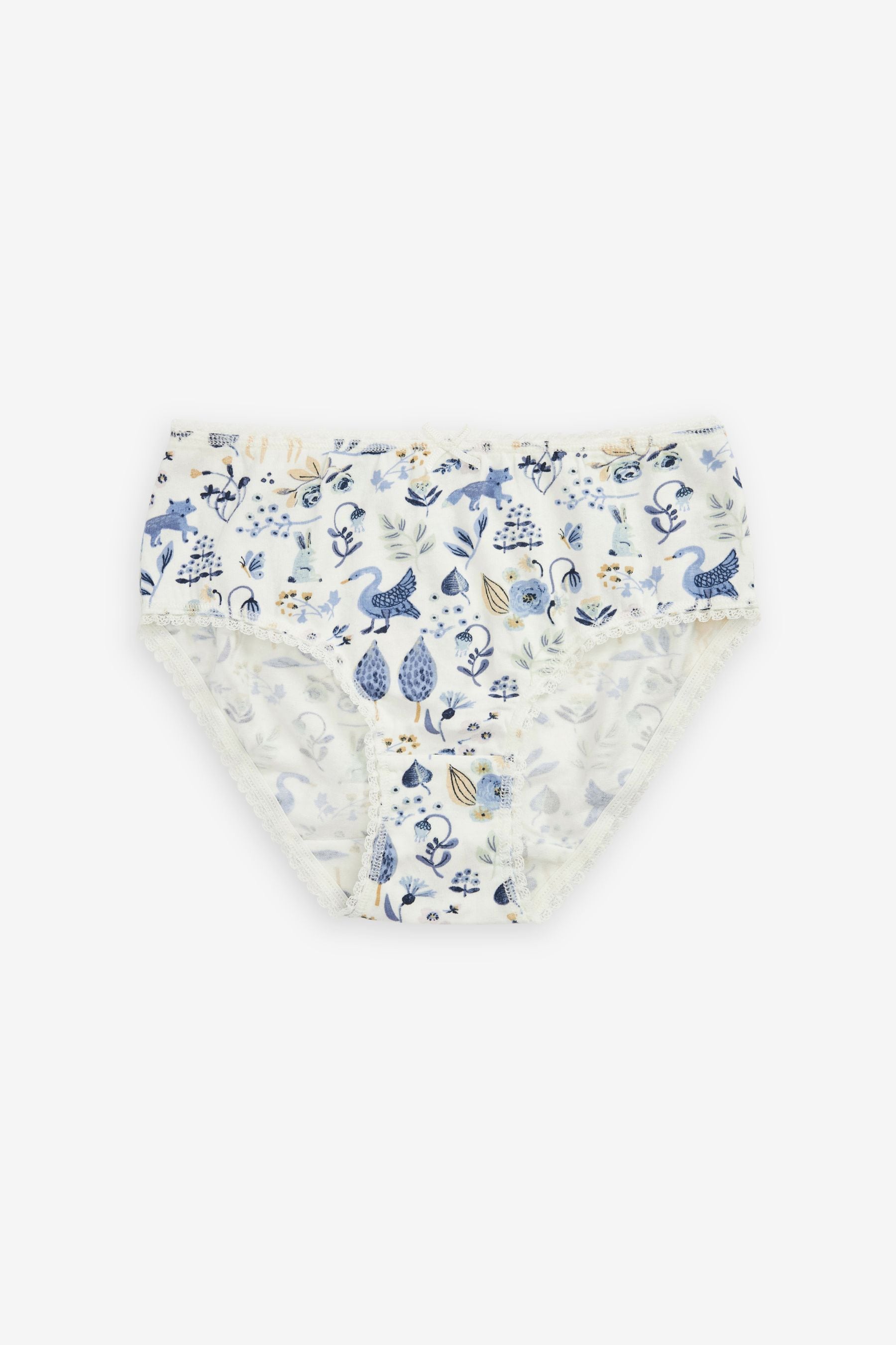 Blue/White Floral Character 7 Pack Briefs (1.5-16yrs)