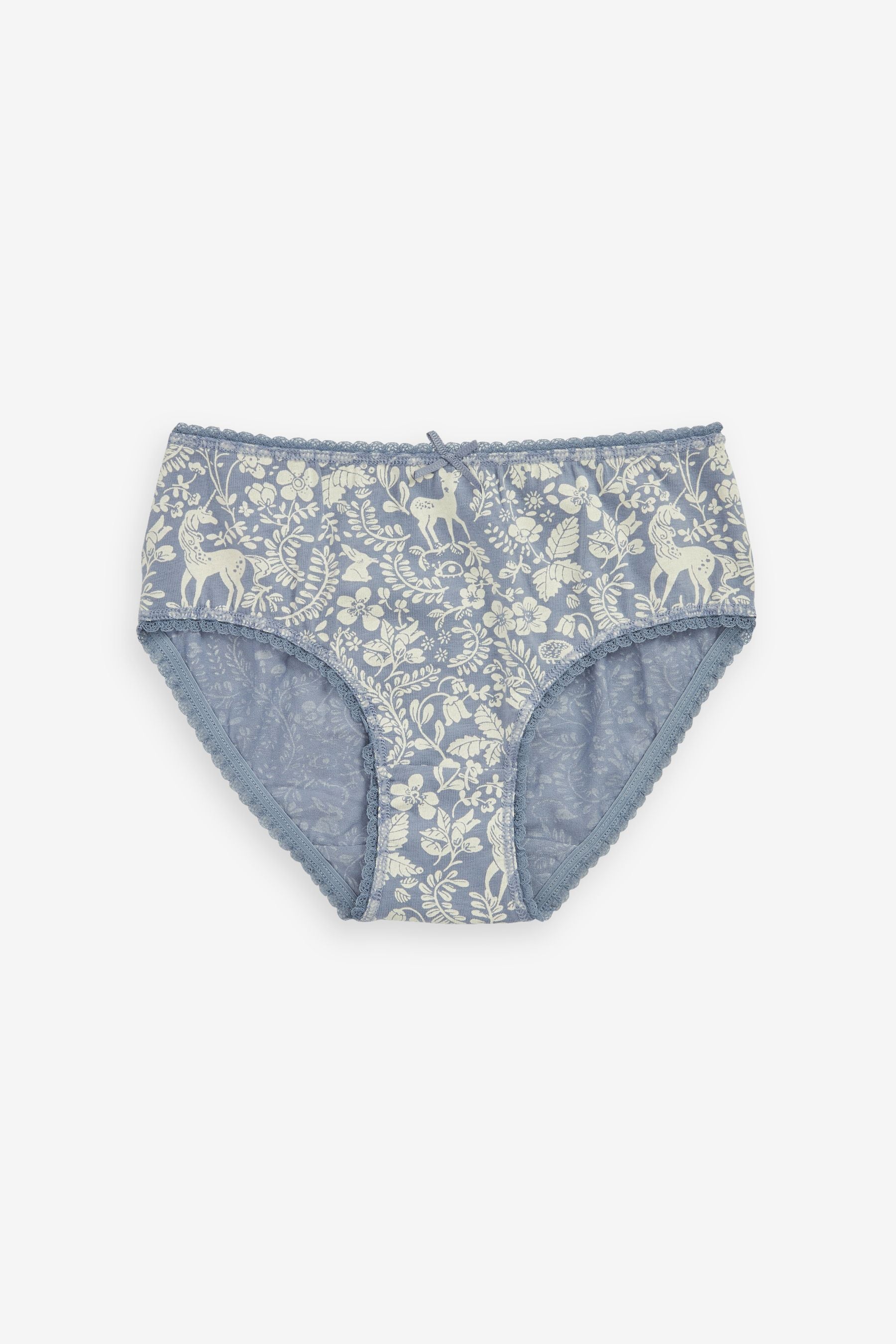 Blue/White Floral Character 7 Pack Briefs (1.5-16yrs)