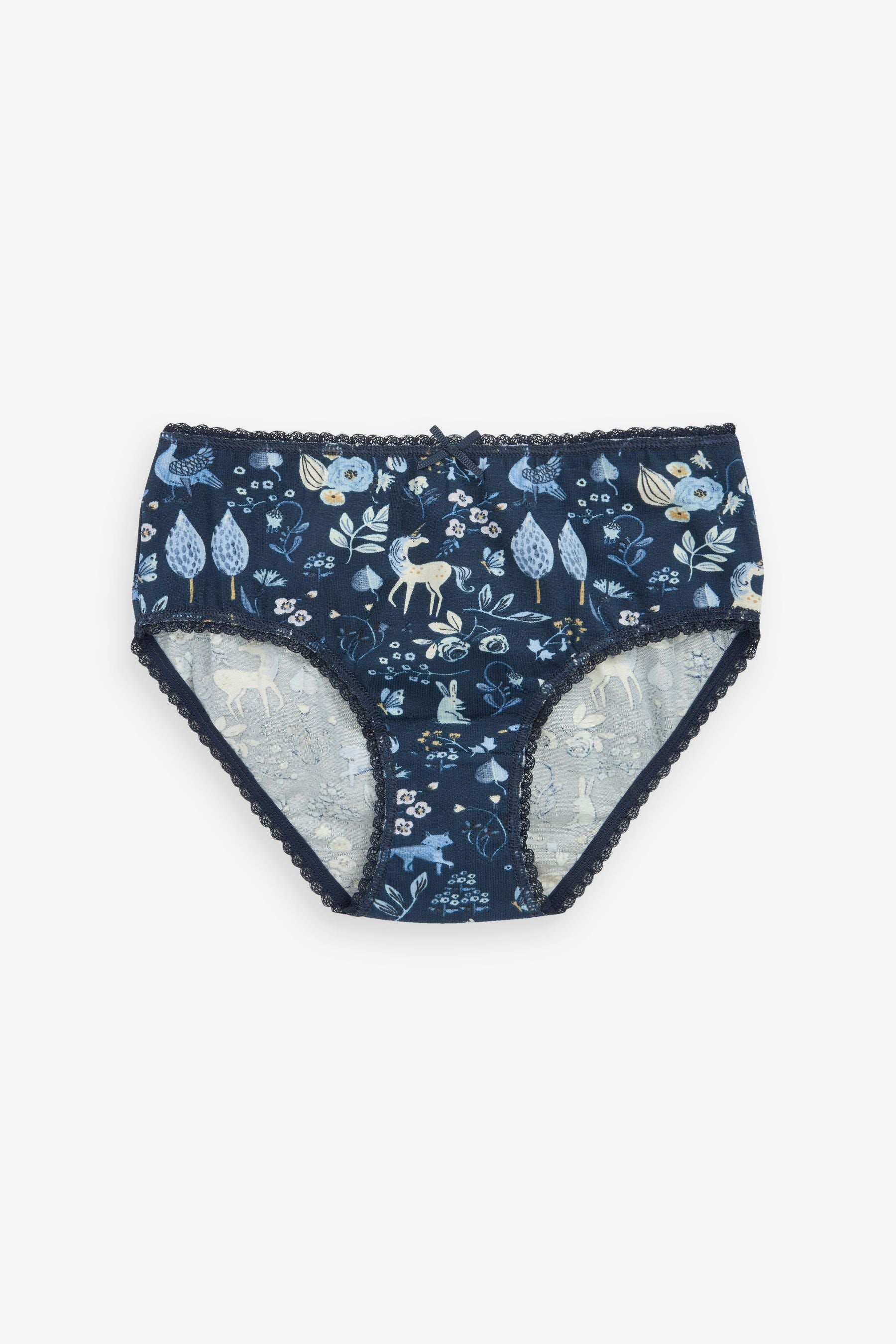 Blue/White Floral Character 7 Pack Briefs (1.5-16yrs)