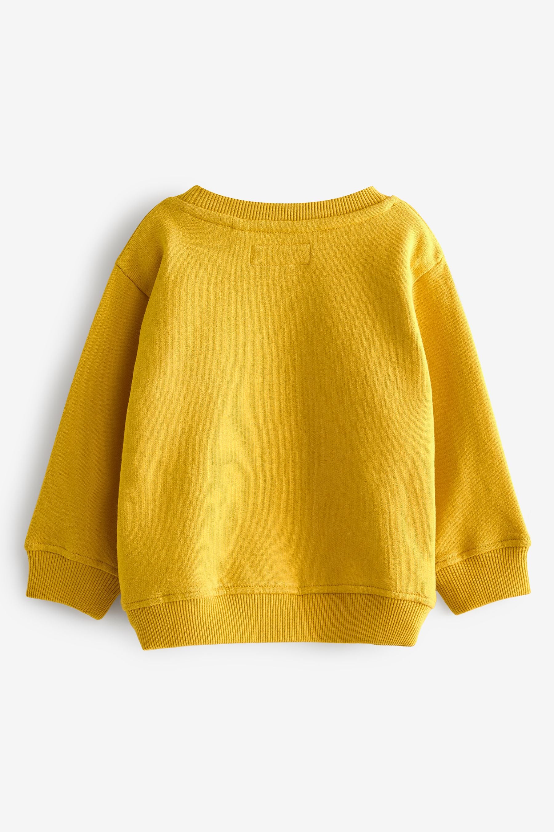 Ochre Yellow Digger Boucl Crew Neck Sweatshirt (3mths-7yrs)