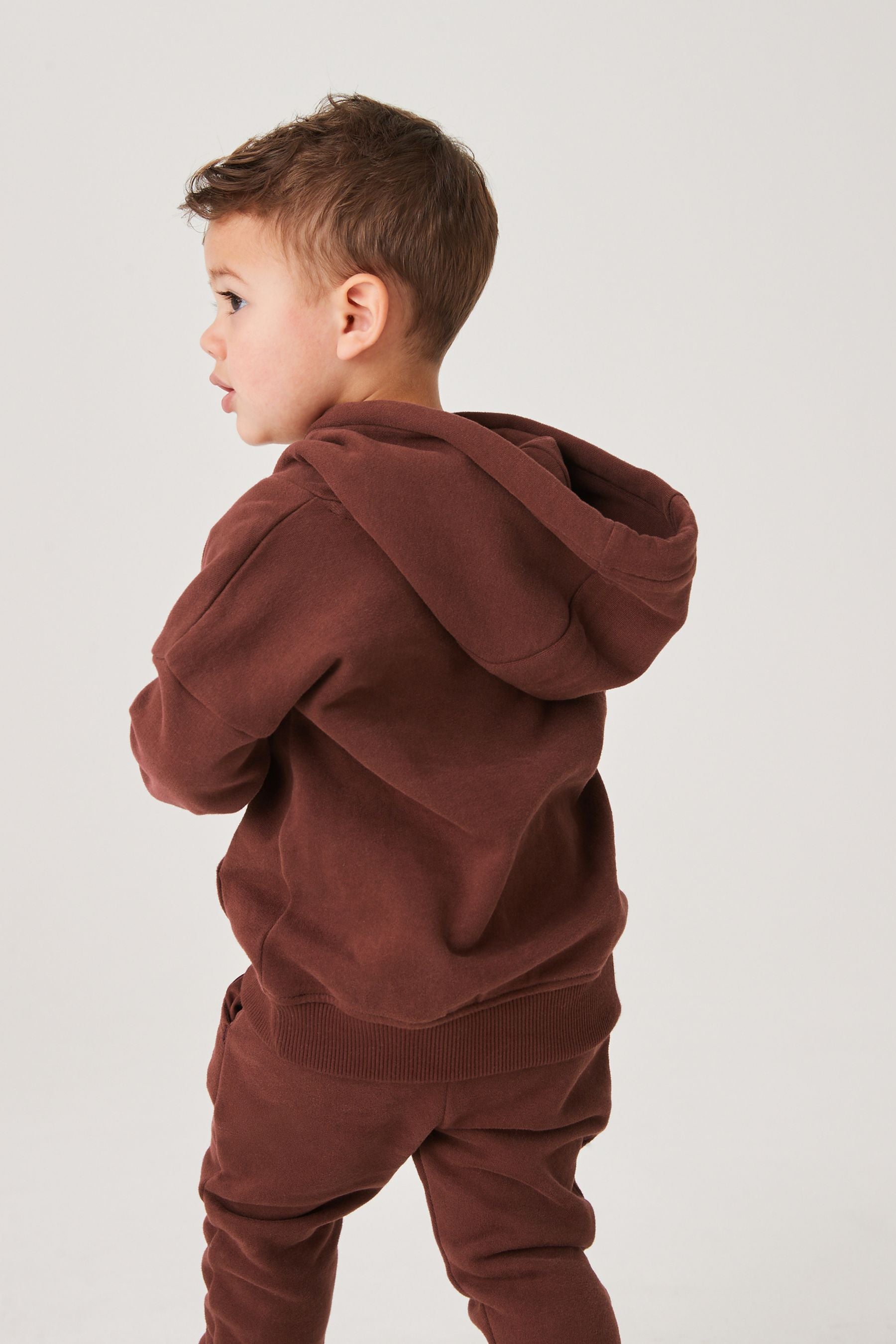 Brown Soft Touch Jersey Hoodie (3mths-7yrs)