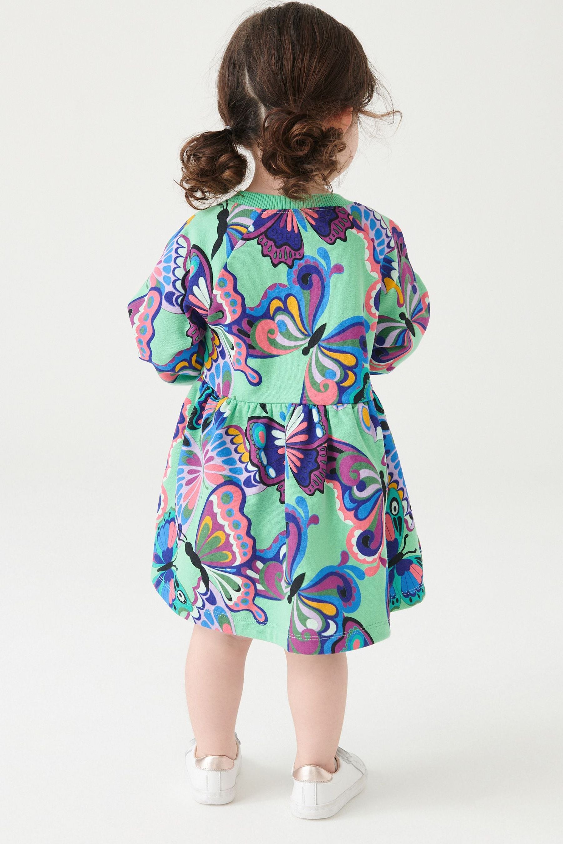 Green Butterfly Sweat Dress (3mths-7yrs)