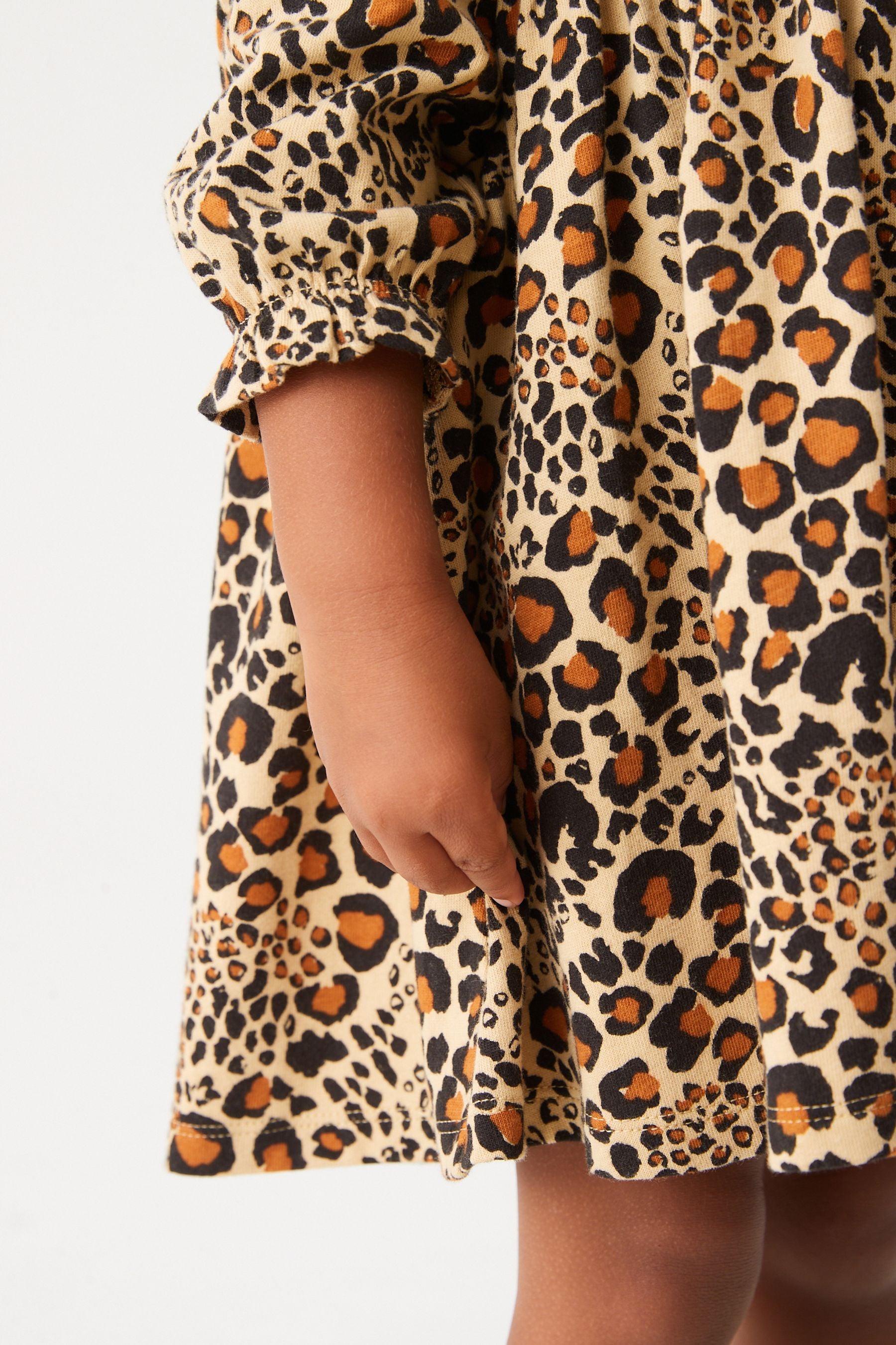 Animal Print Collar Tea Dress (3mths-7yrs)