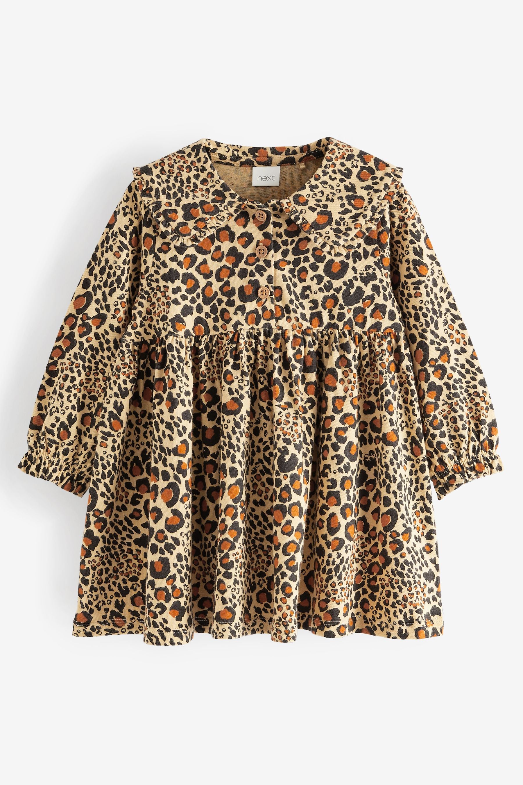 Animal Print Collar Tea Dress (3mths-7yrs)