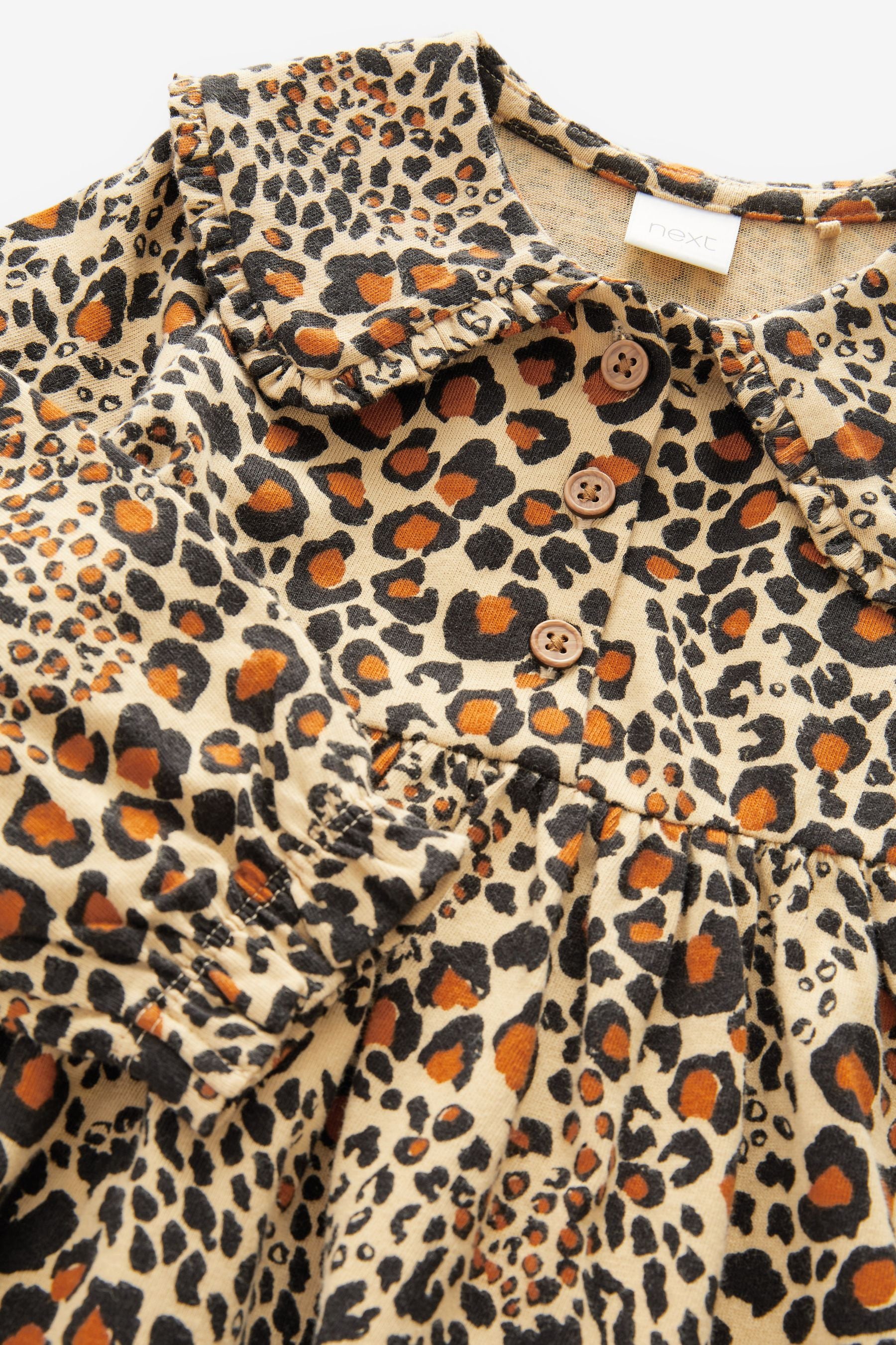 Animal Print Collar Tea Dress (3mths-7yrs)