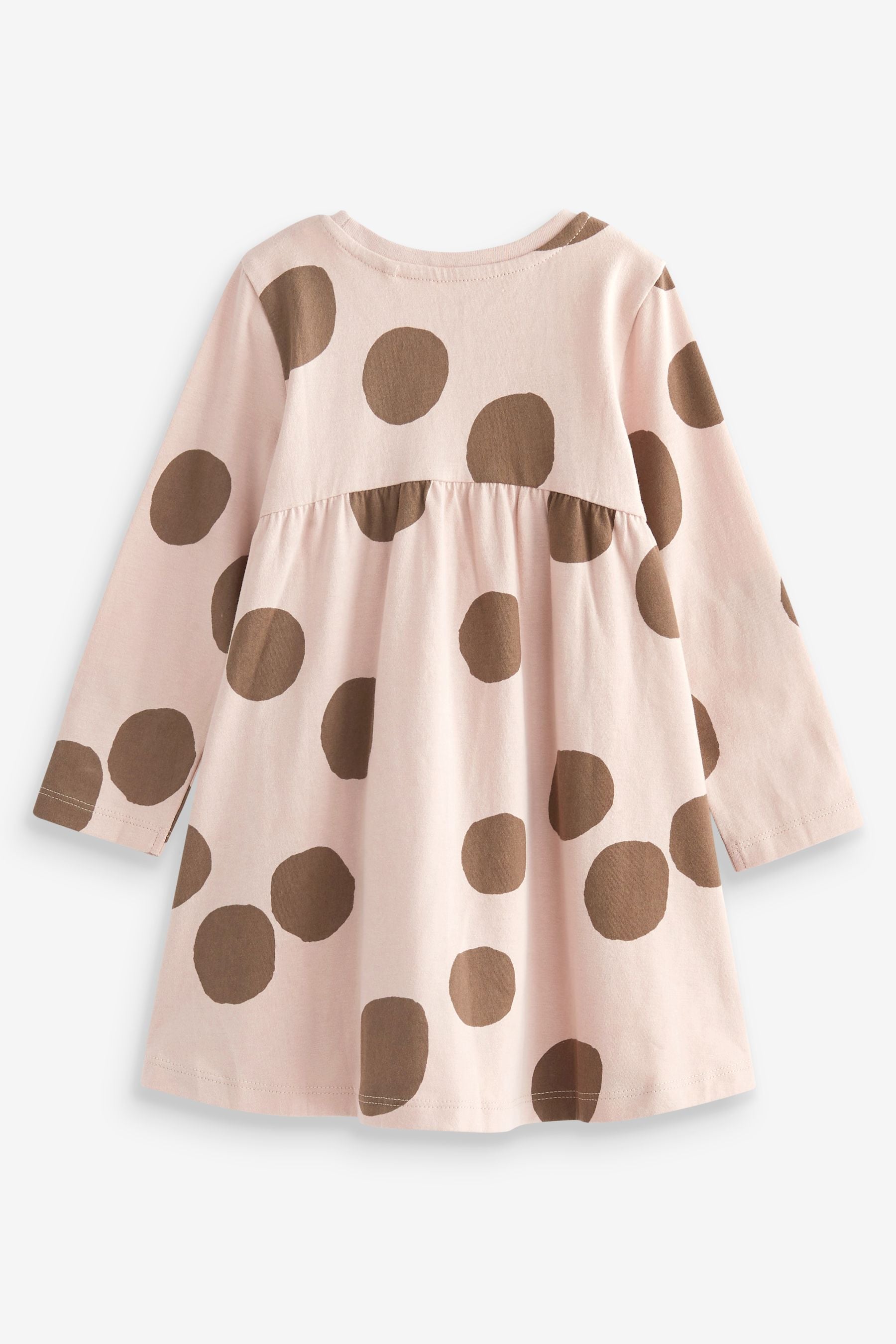 Beige Bunny Character Long Sleeve Jersey Dress (3mths-7yrs)