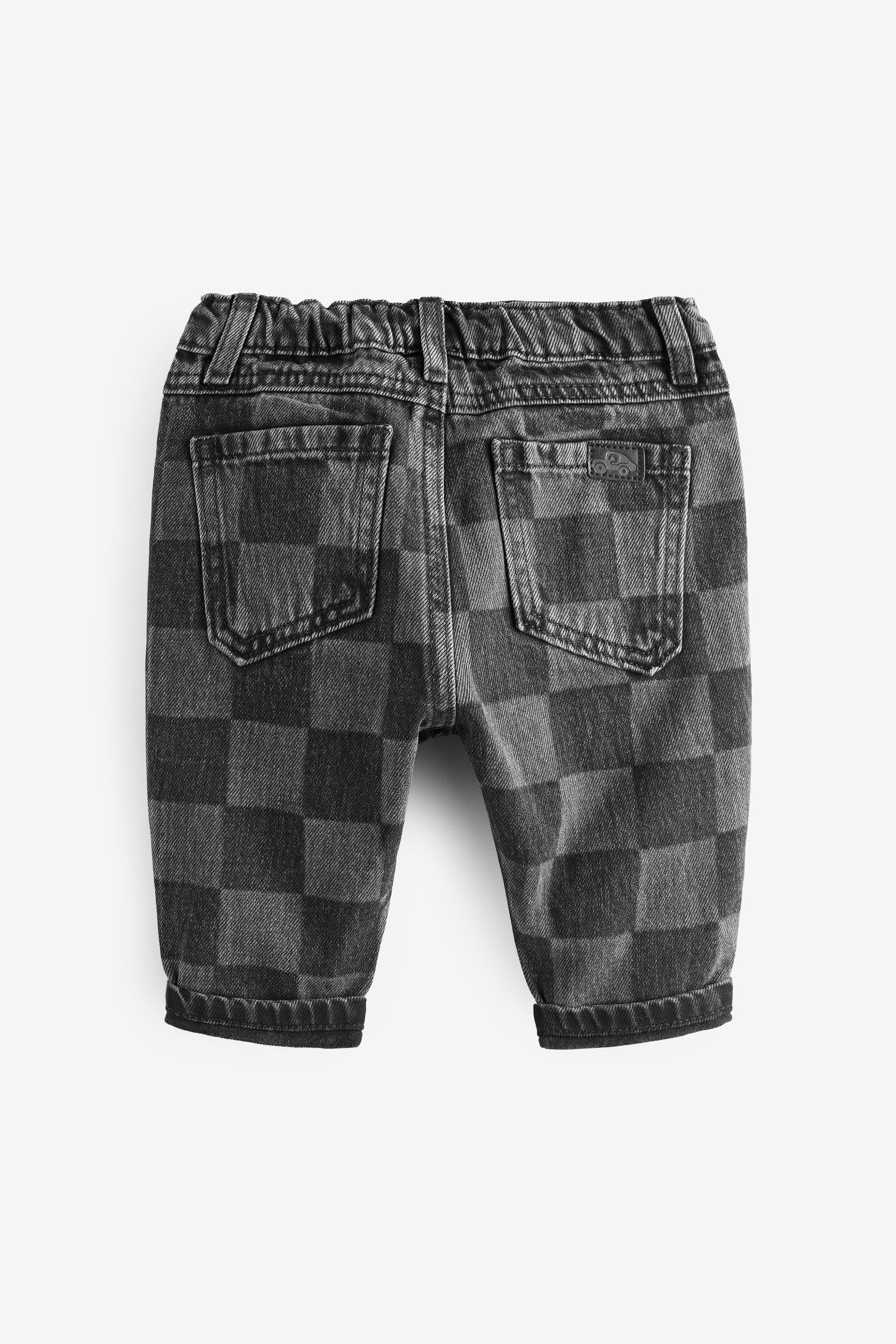 Black Denim Checkerboard Jeans (3mths-7yrs)