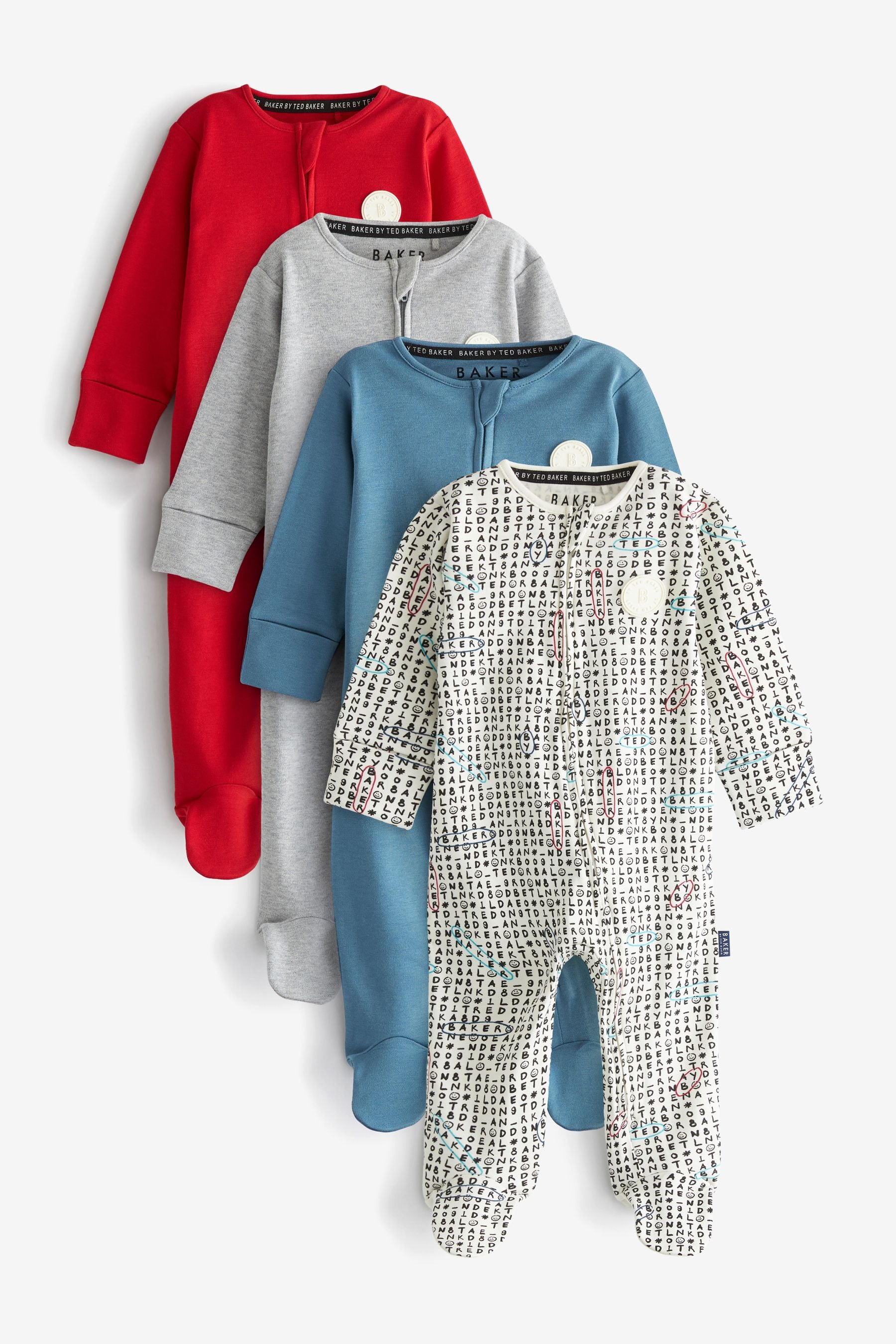 Baker by Ted Baker Multi Sleepsuit 4 Pack