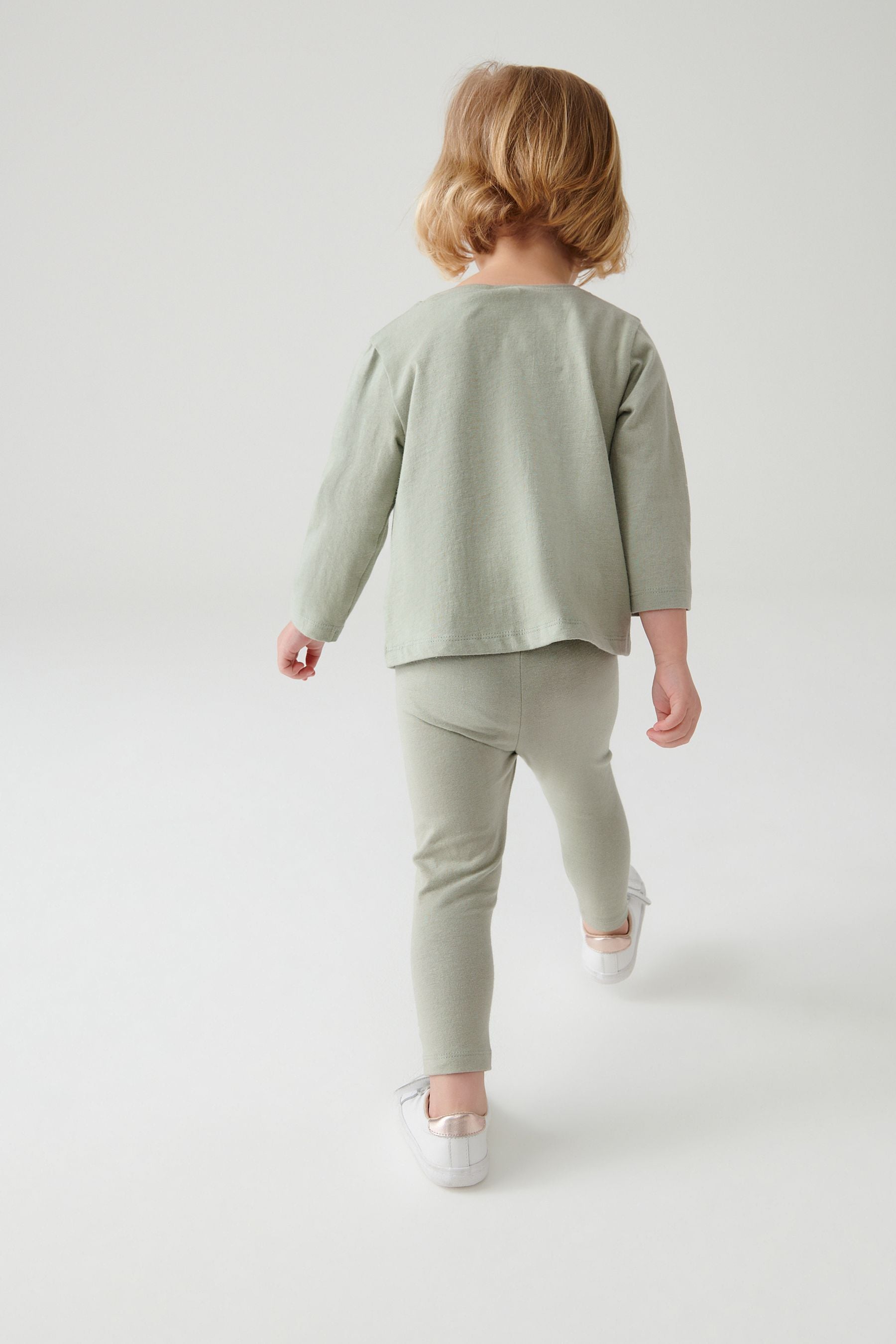 Sage Green Guinea Pig Long Sleeve Cotton T-Shirt (3mths-7yrs)