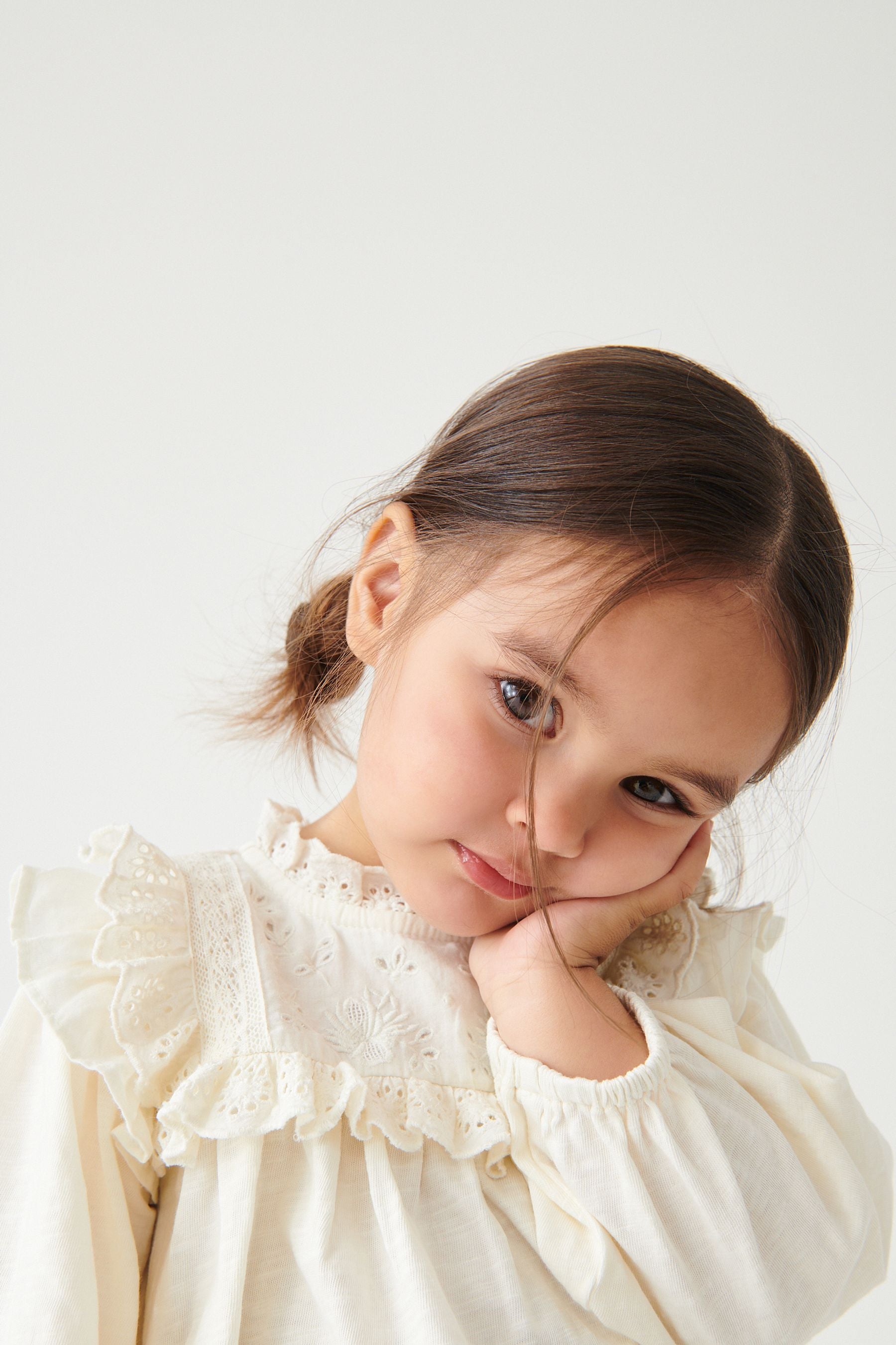 Cream Lace Trim Cotton Blouse (3mths-7yrs)