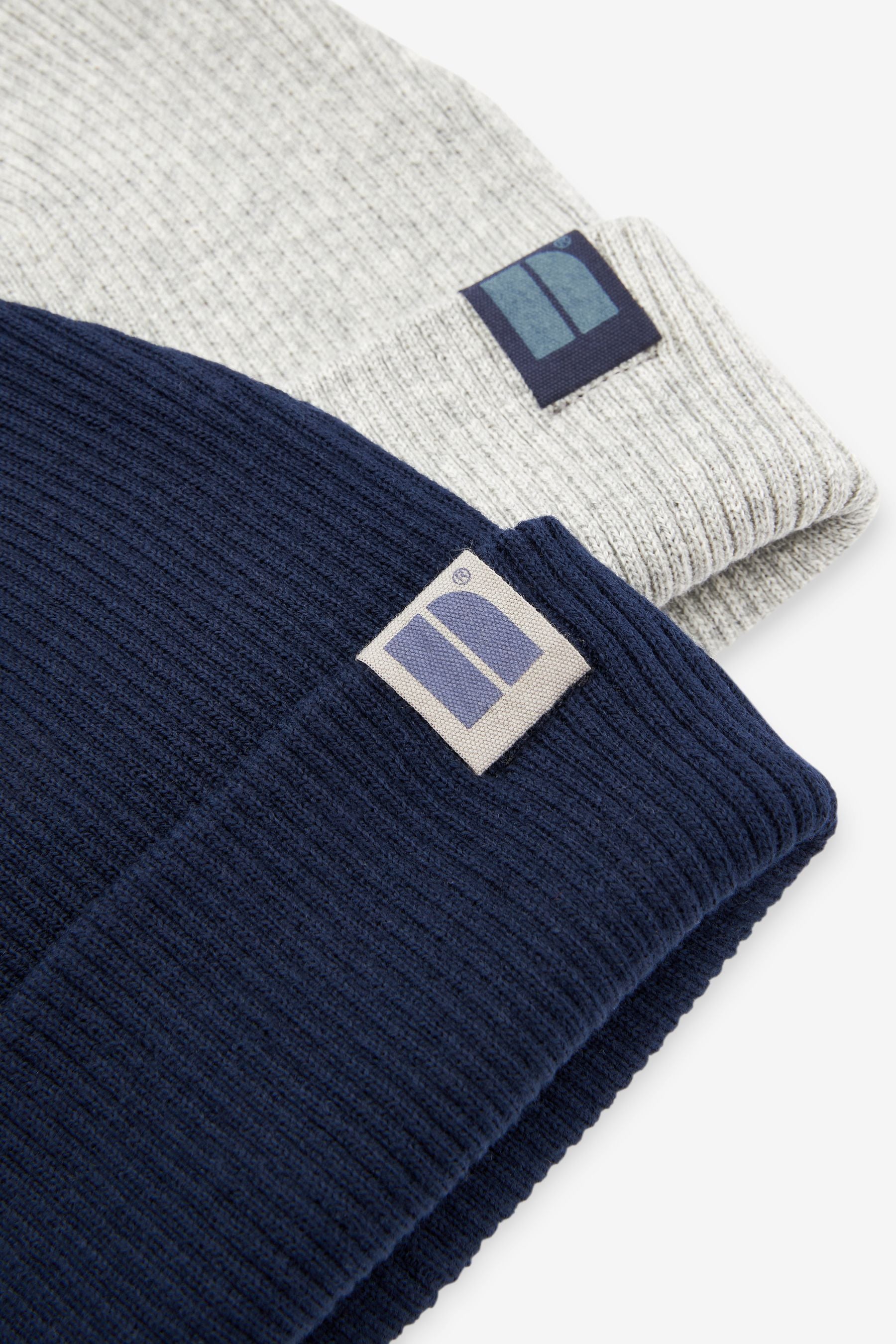 Navy/Grey Beanies Two Pack (3mths-10yrs)