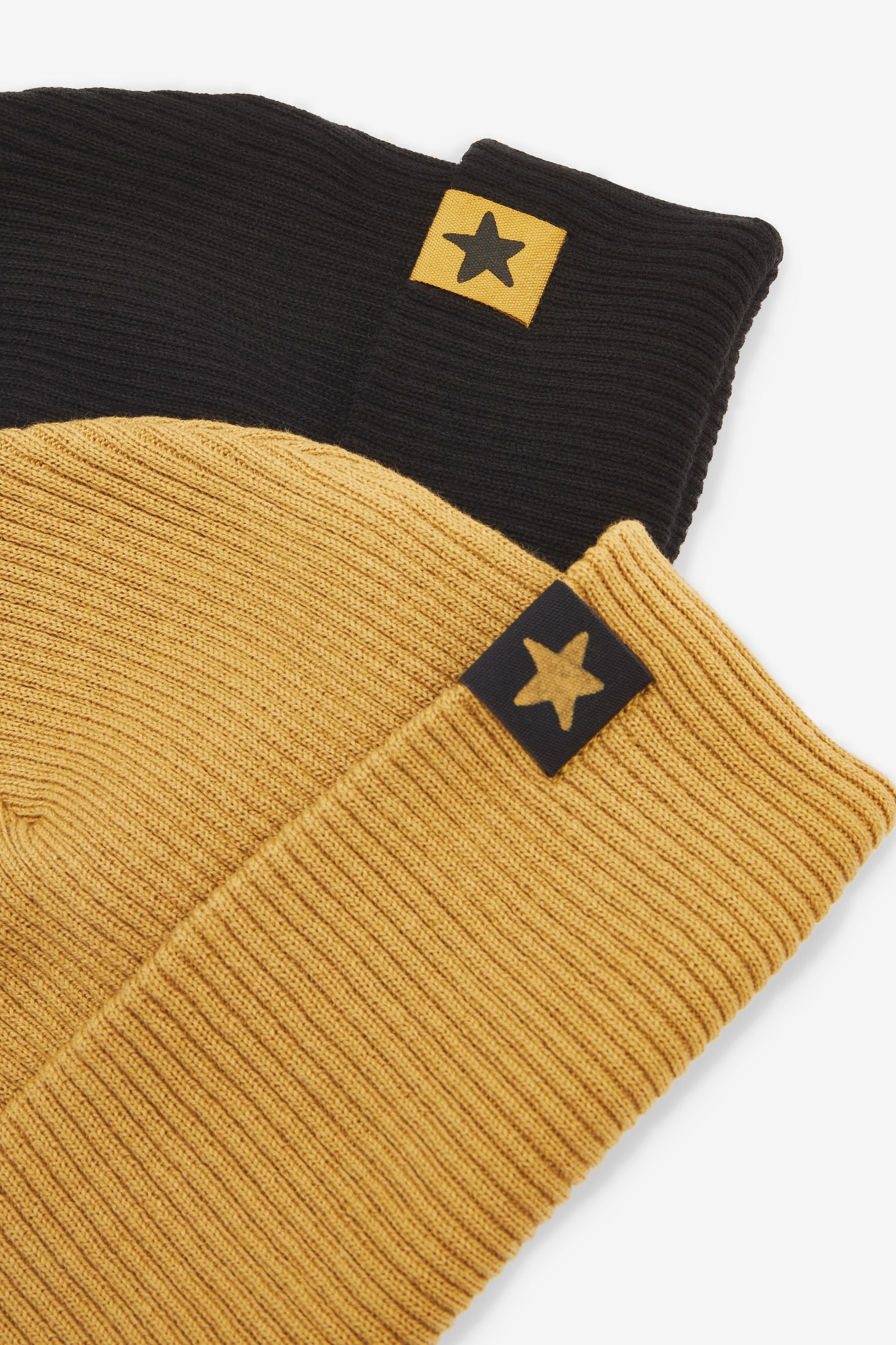 Yellow/Black Beanies Two Pack (3mths-10yrs)