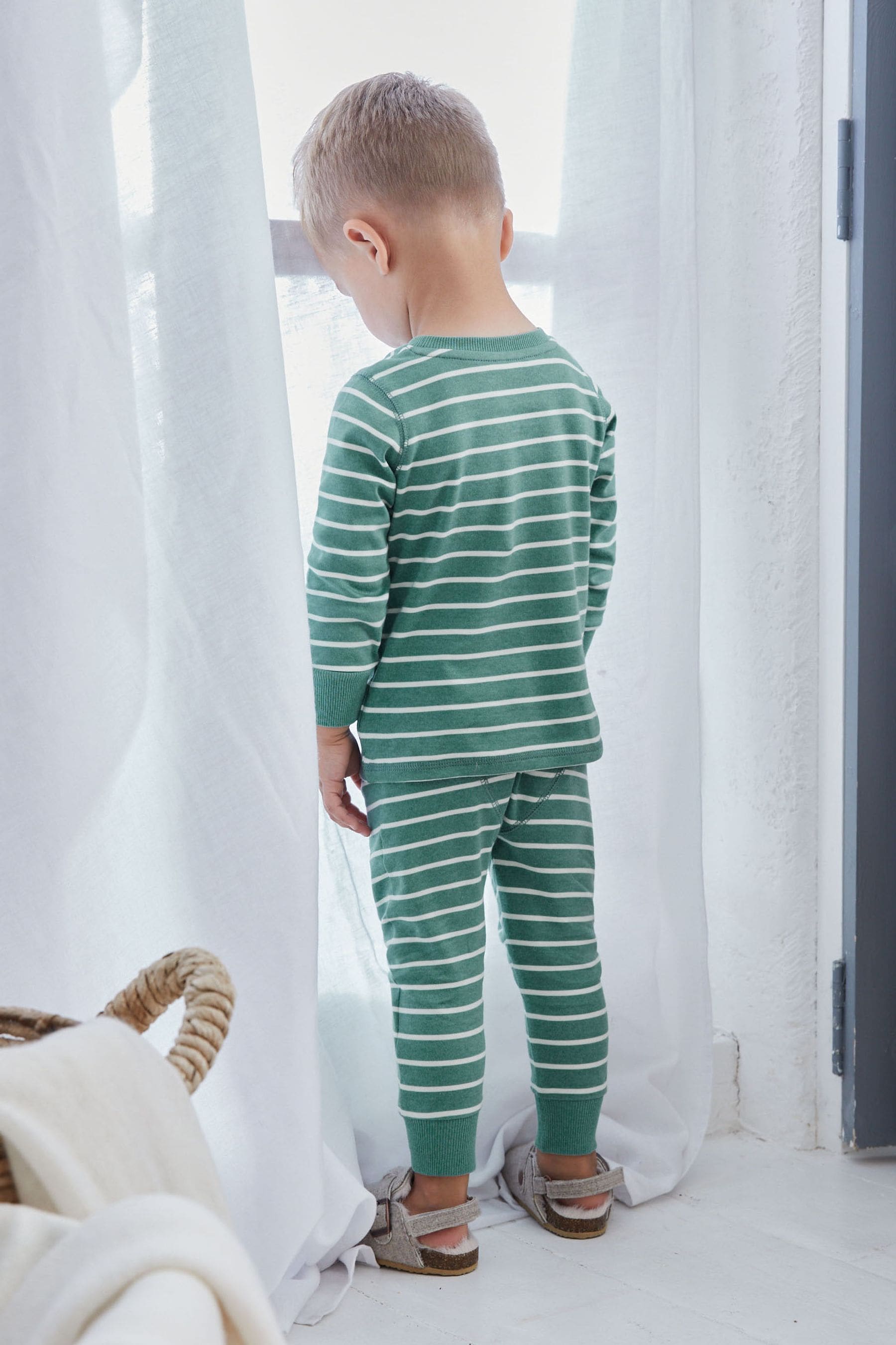 Teal Blue/White Dino 3 Pack Snuggle Pyjamas (9mths-12yrs)