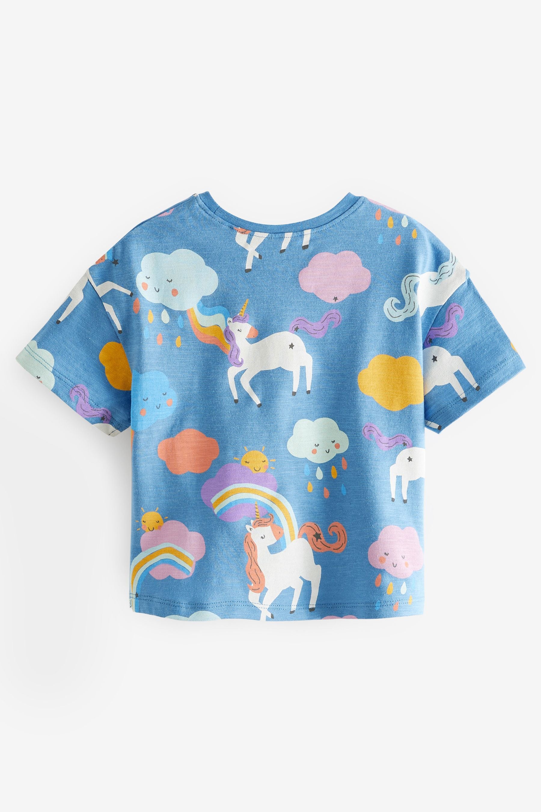 Blue/Yellow Unicorn 5 Pack T-Shirts (3mths-7yrs)