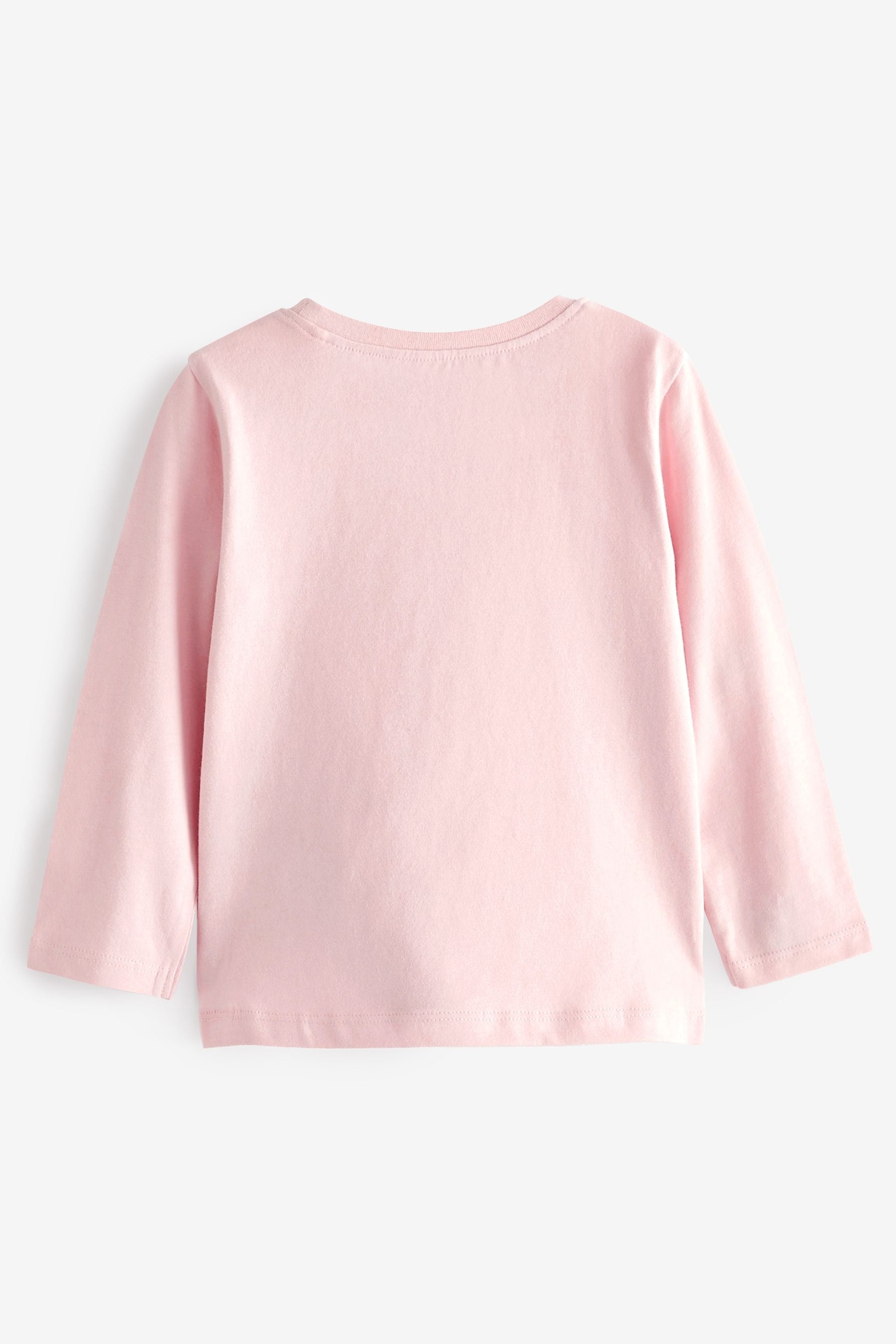 Pale Pink Long Sleeve Cotton T-Shirt (3mths-7yrs)