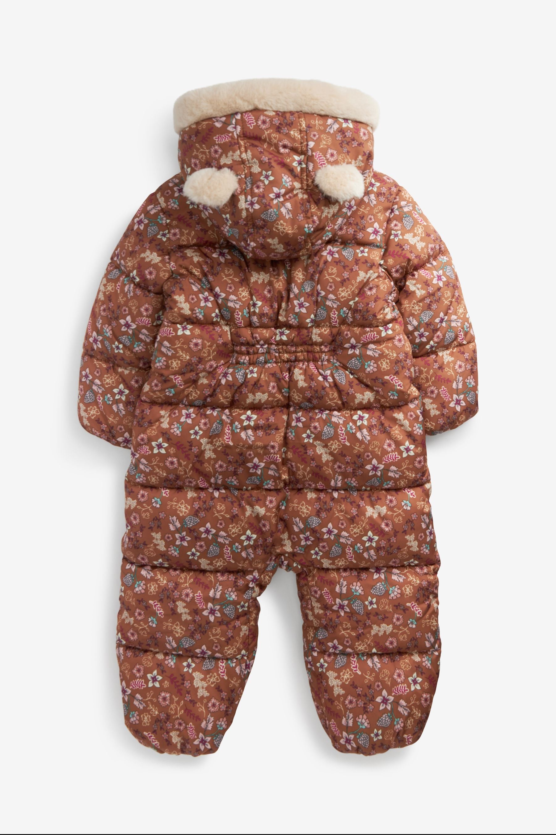 Tan Brown Paisley Print Shower Resistant Snow Suit (3mths-7yrs)