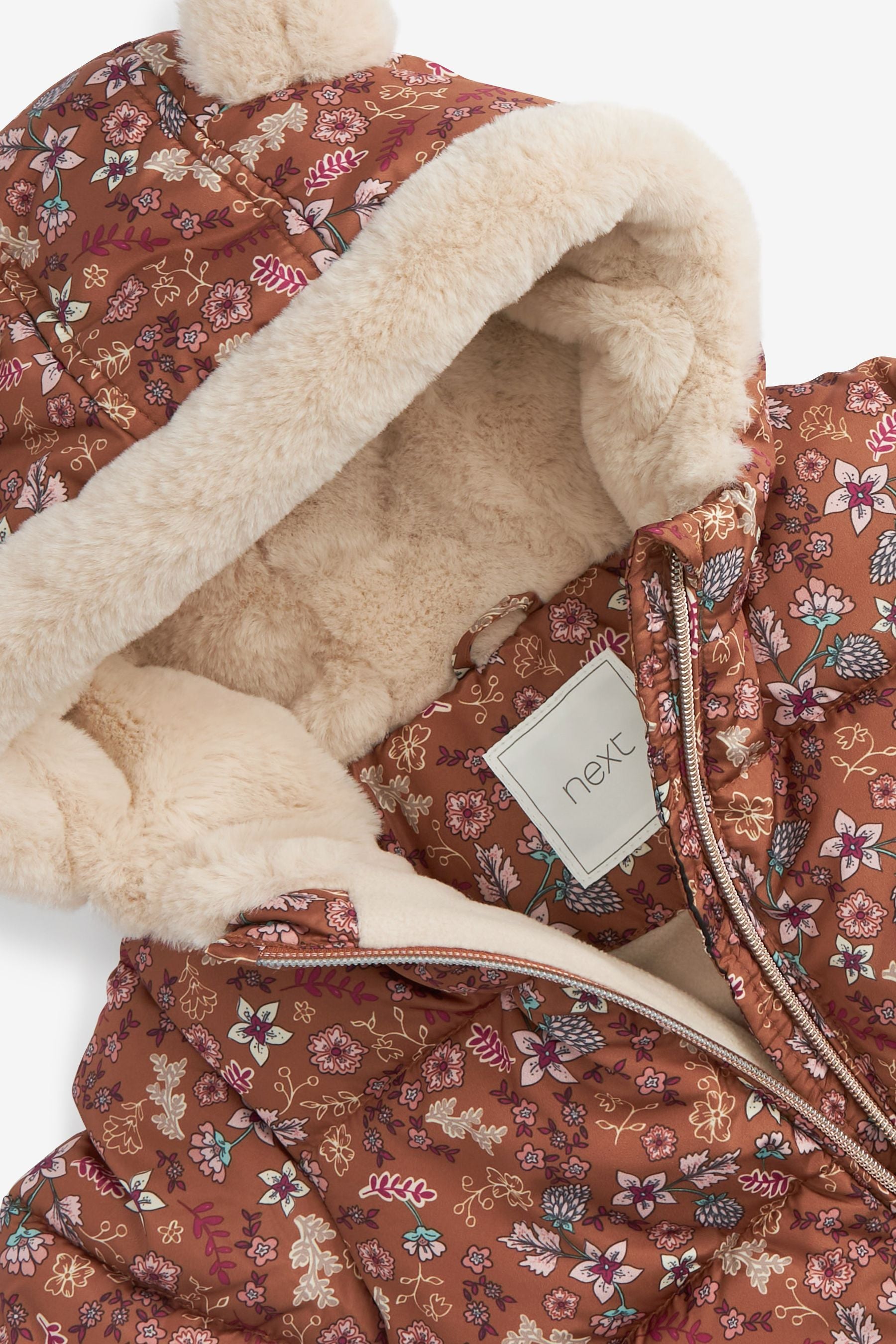 Tan Brown Paisley Print Shower Resistant Snow Suit (3mths-7yrs)