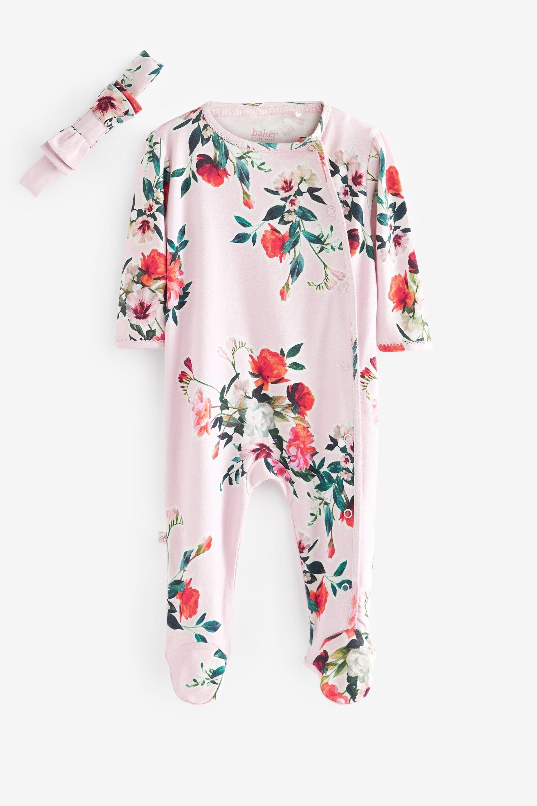 Baker by Ted Baker Pink Rose Sleepsuit