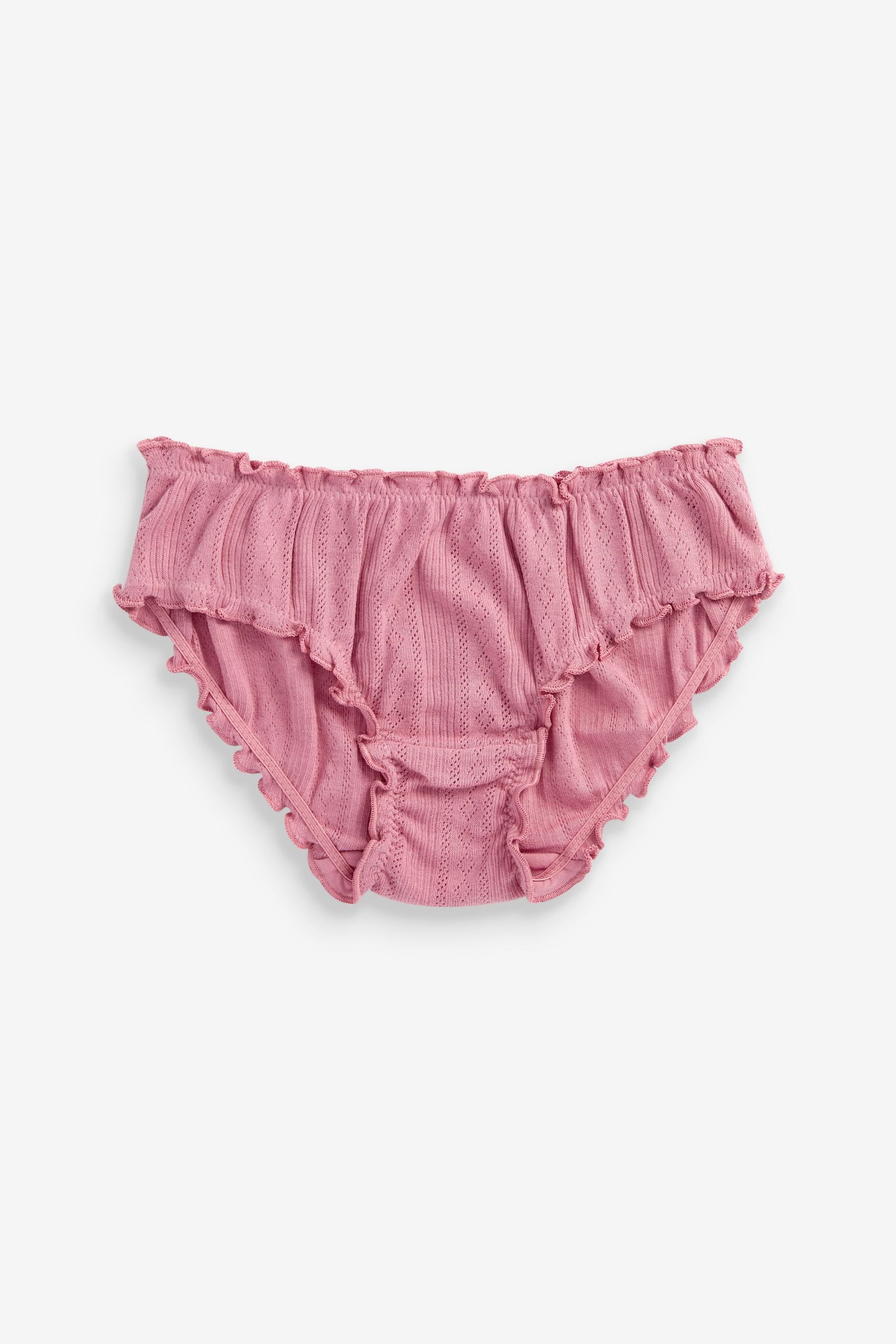 Pink/White Floral 5 Pack Ruffle Briefs (1.5-8yrs)