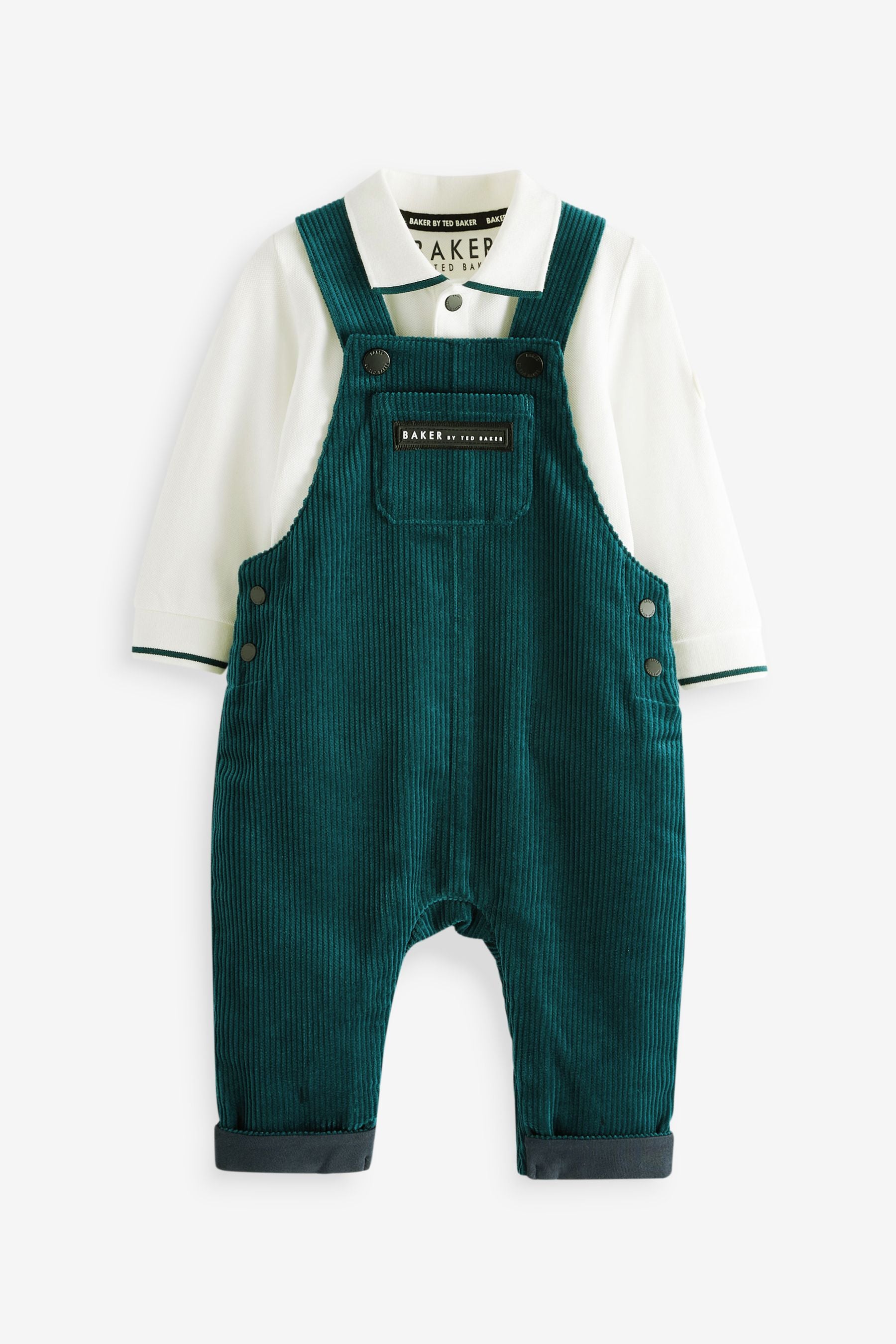 Baker by Ted Baker Green Dungaree and polo co-ord