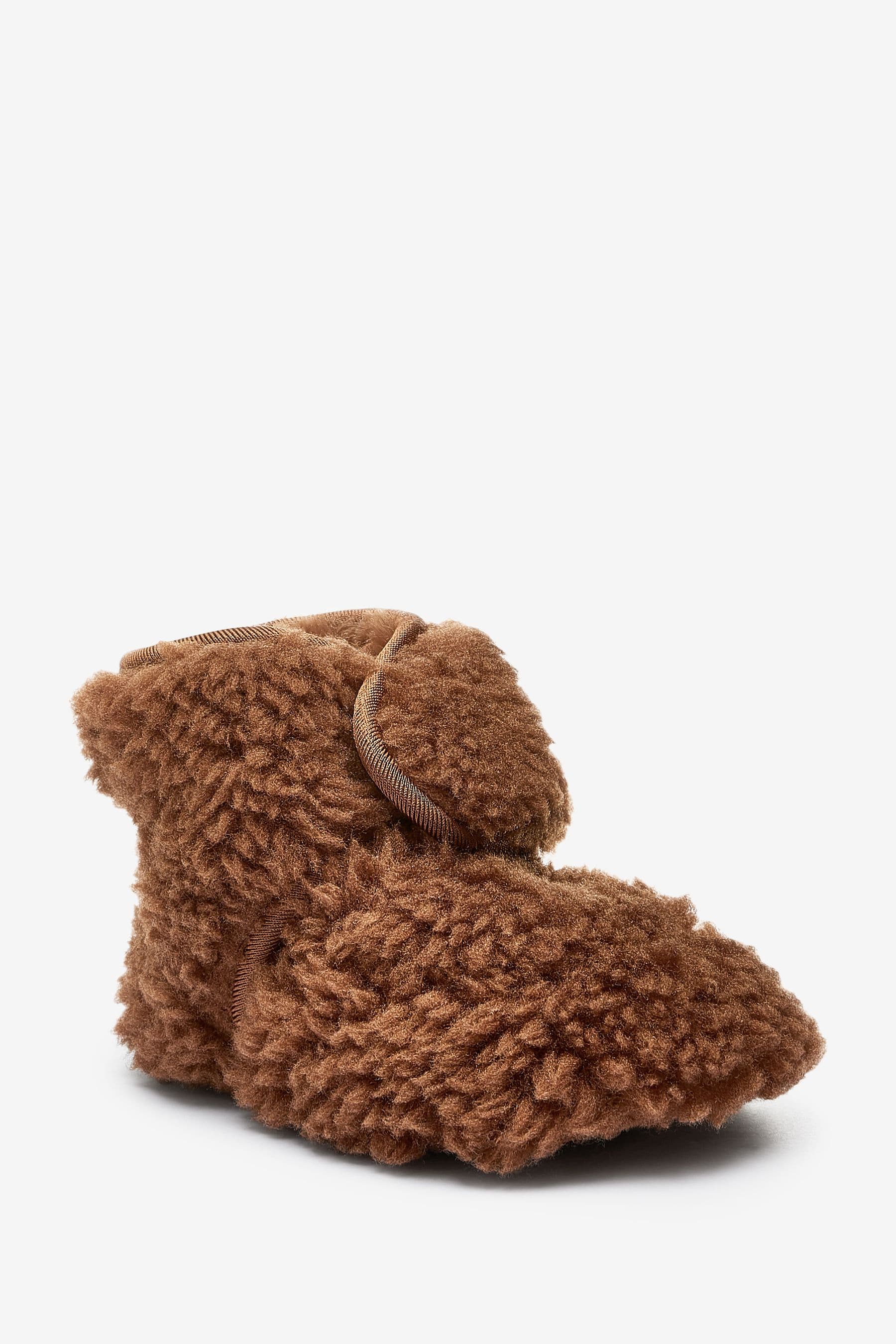 Rust Brown Borg Baby Pram Boots (0-24mths)