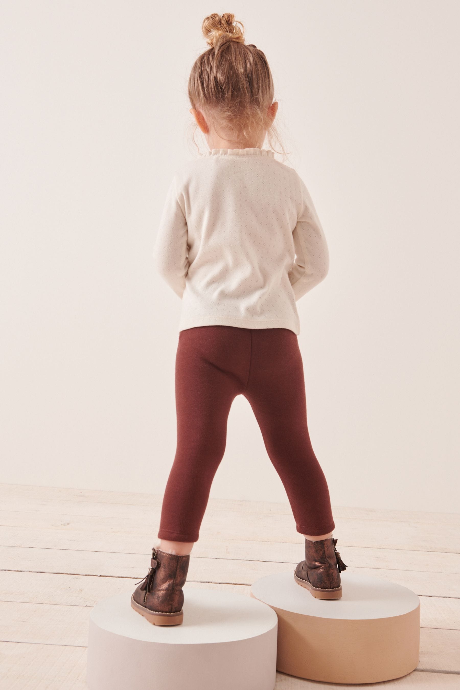 Brown Cosy Fleece Lined Leggings (3mths-7yrs)