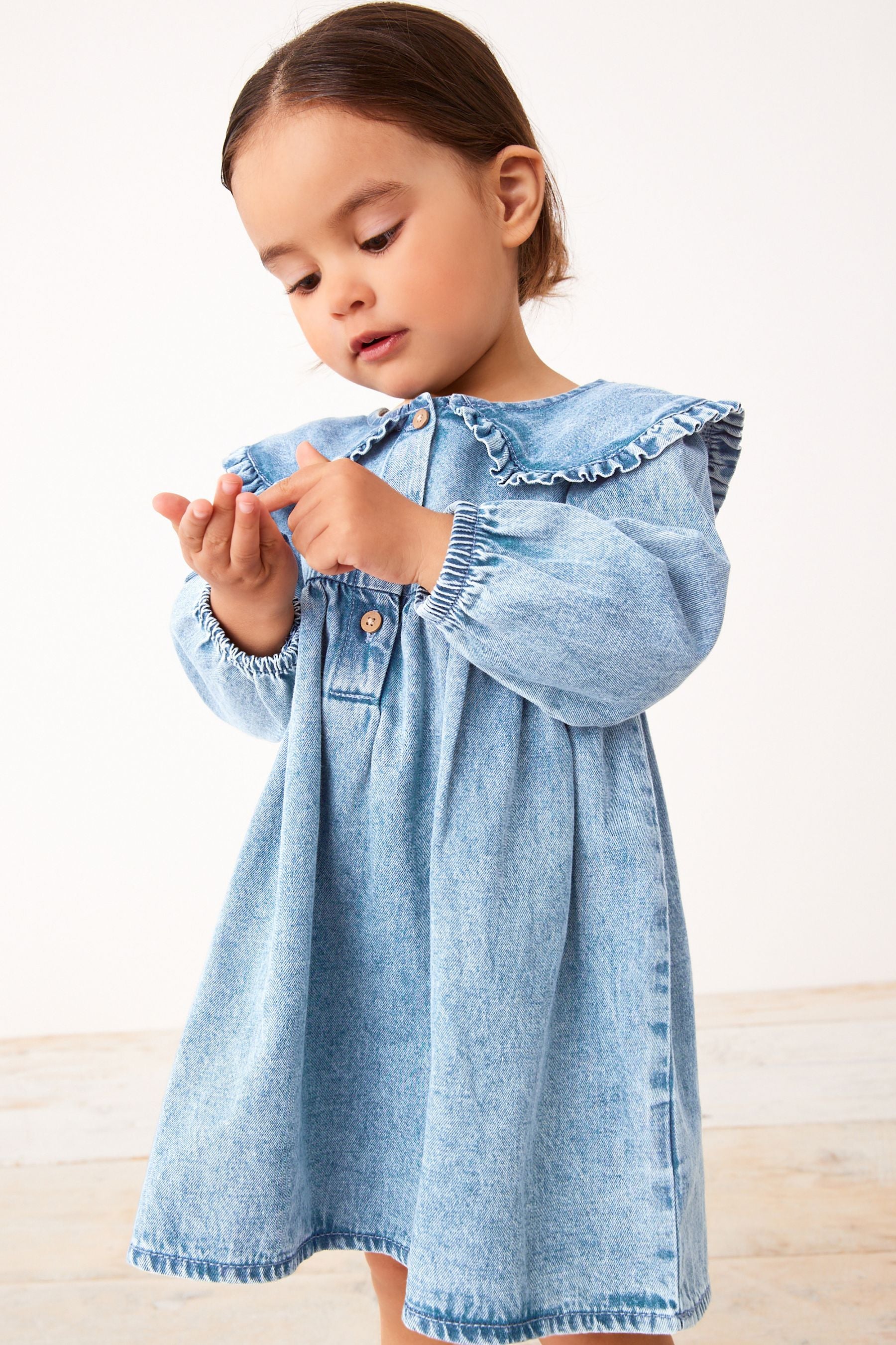 Blue Denim Collar Dress (3mths-7yrs)