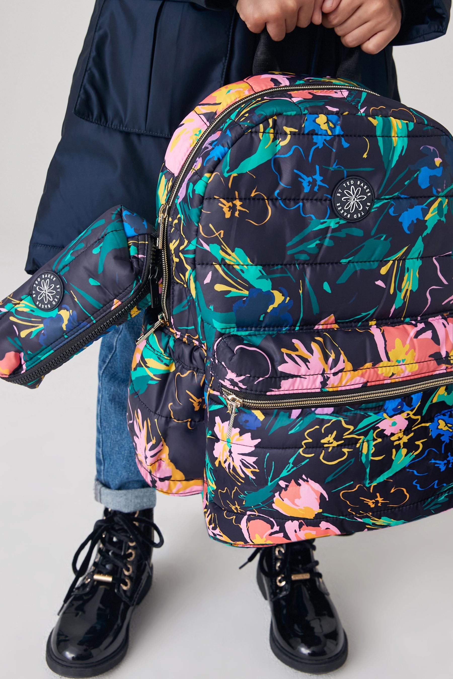 Baker by Ted Baker Navy BTS Printed Backpack