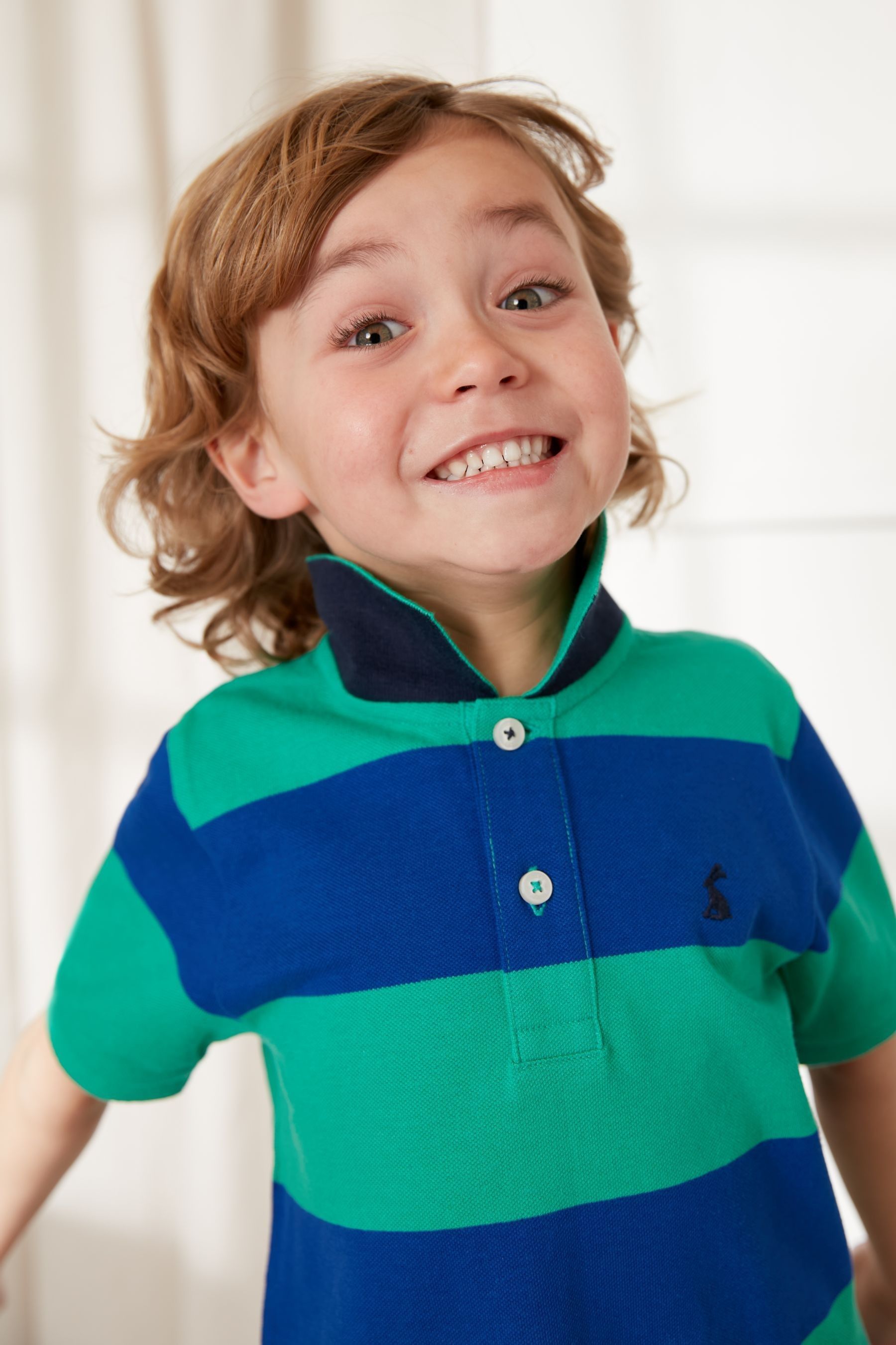 Joules Blue Filbert Stripe Polo Shirt