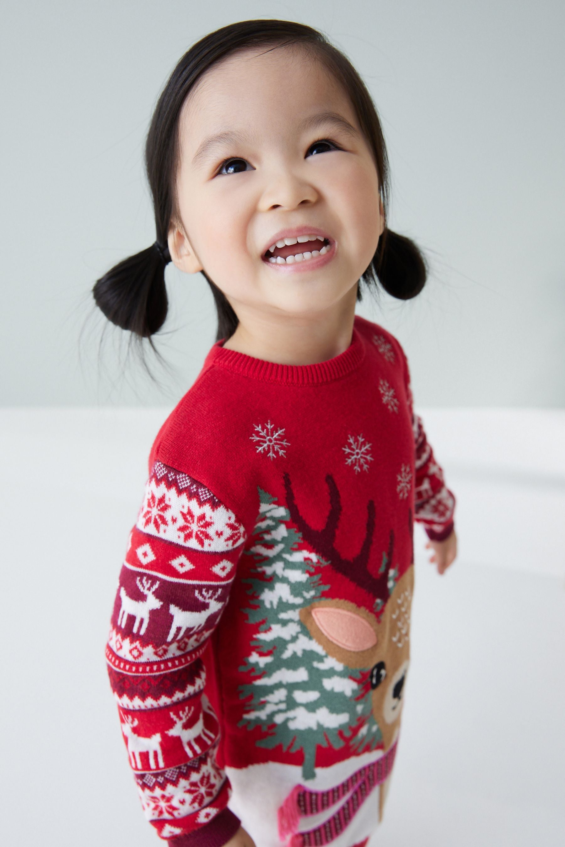 Red Christmas Jumper Dress (3mths-7yrs)