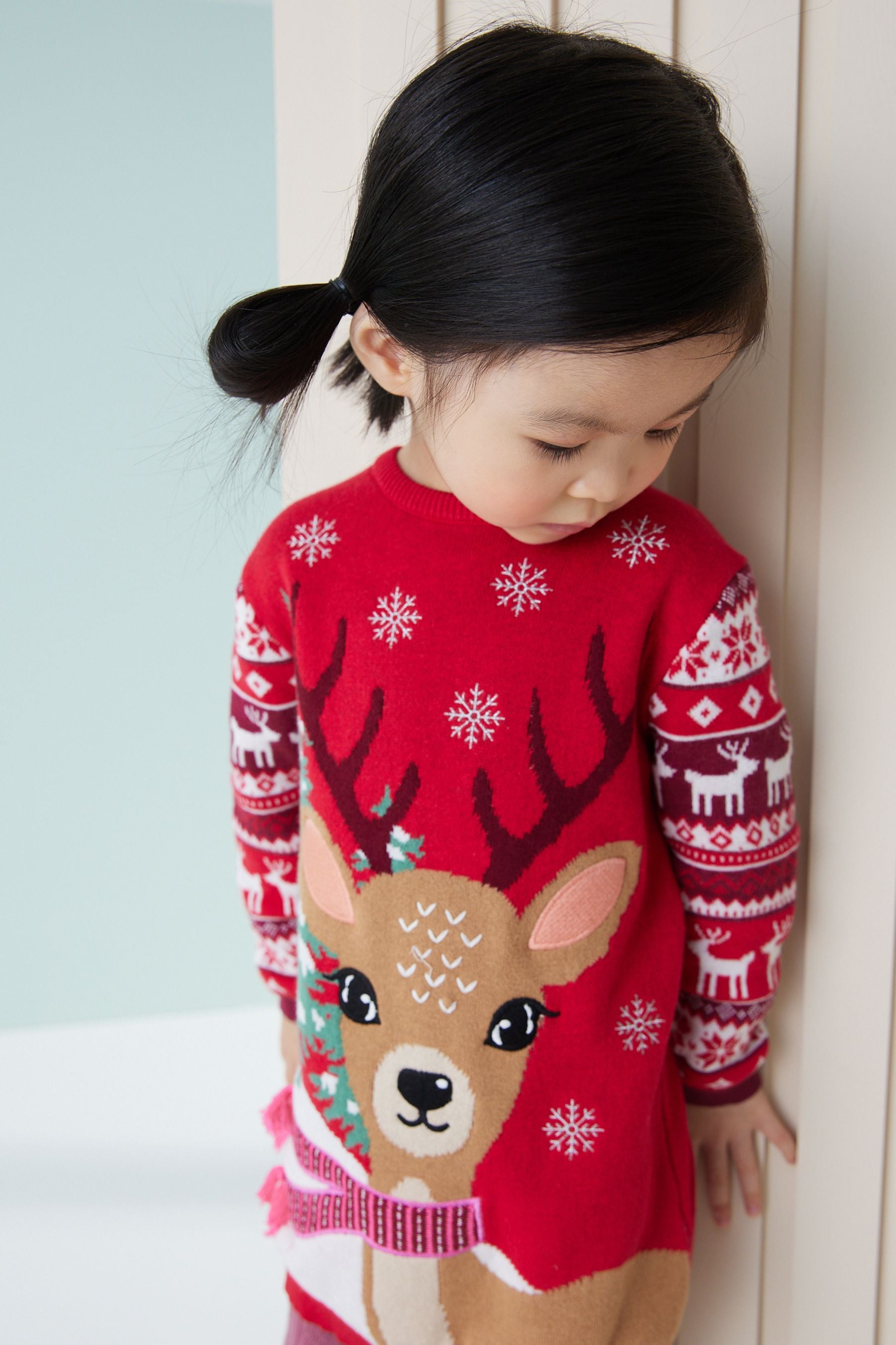 Red Christmas Jumper Dress (3mths-7yrs)