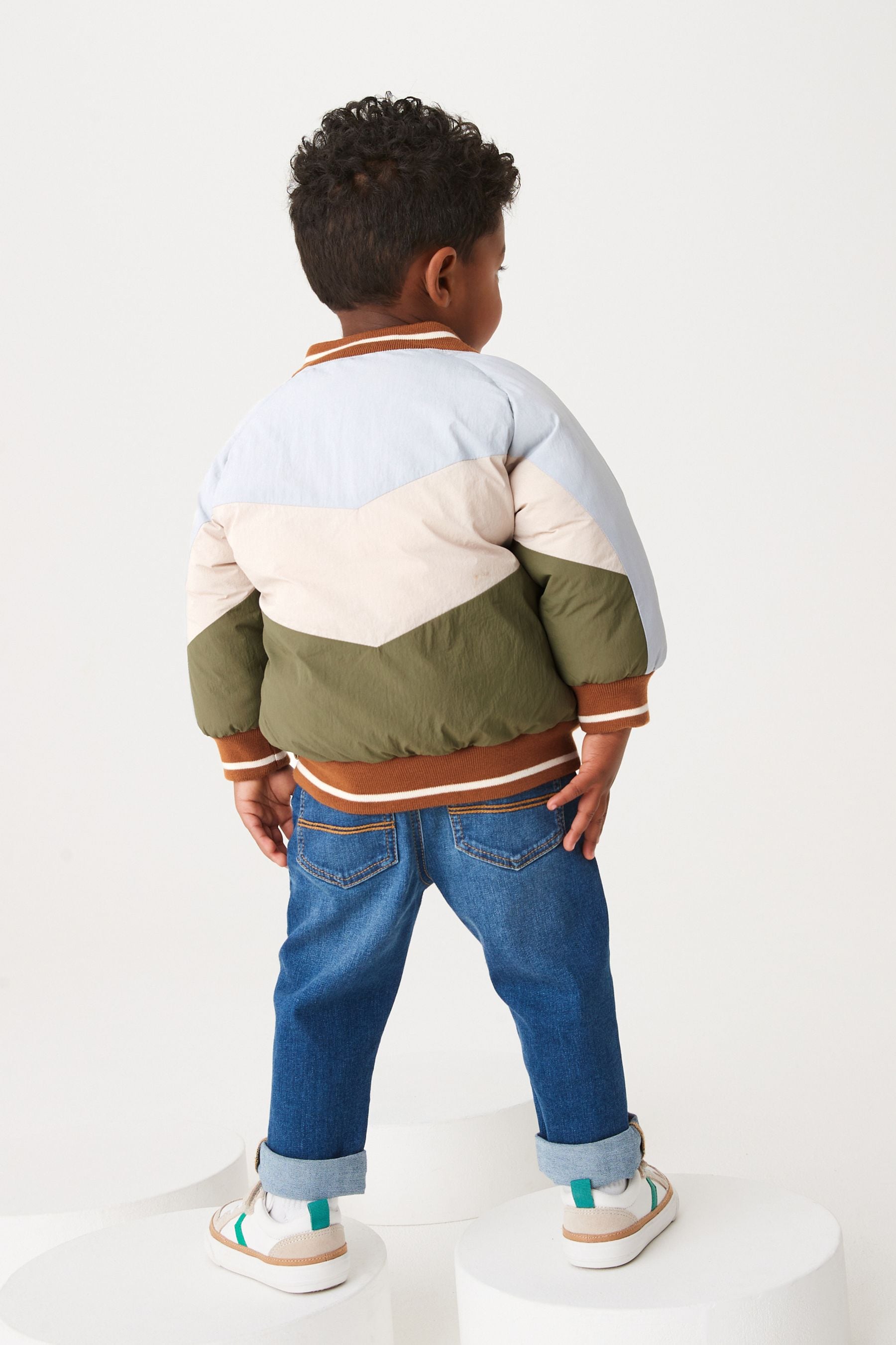 Green Chevron Bomber Jacket (3mths-7yrs)