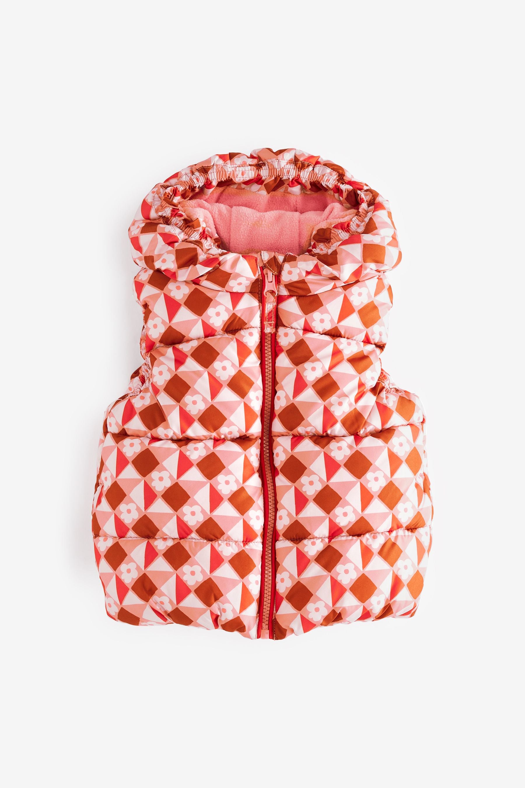 Pink Geo Print Gilet (3mths-7yrs)