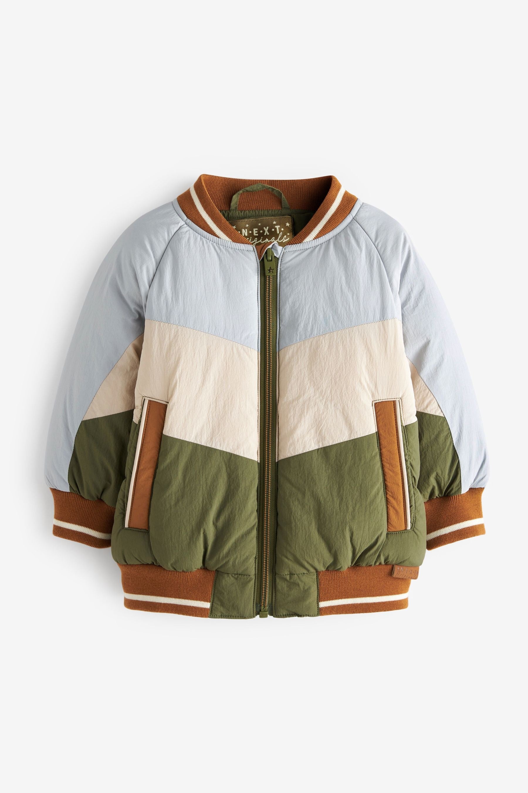 Green Chevron Bomber Jacket (3mths-7yrs)