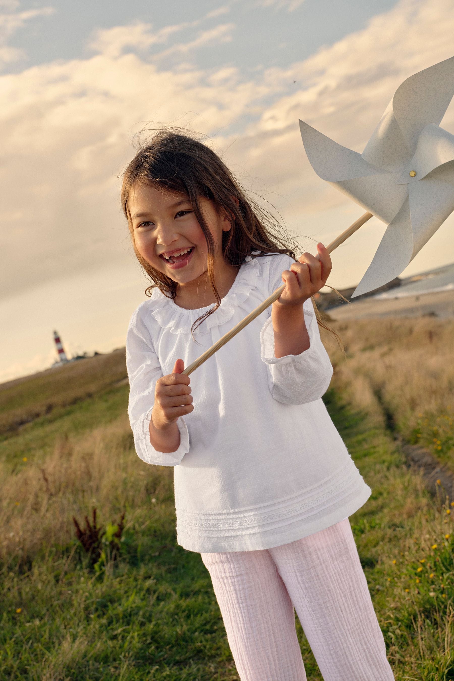 The White Company White Ruffle Blouse And Trouser Set