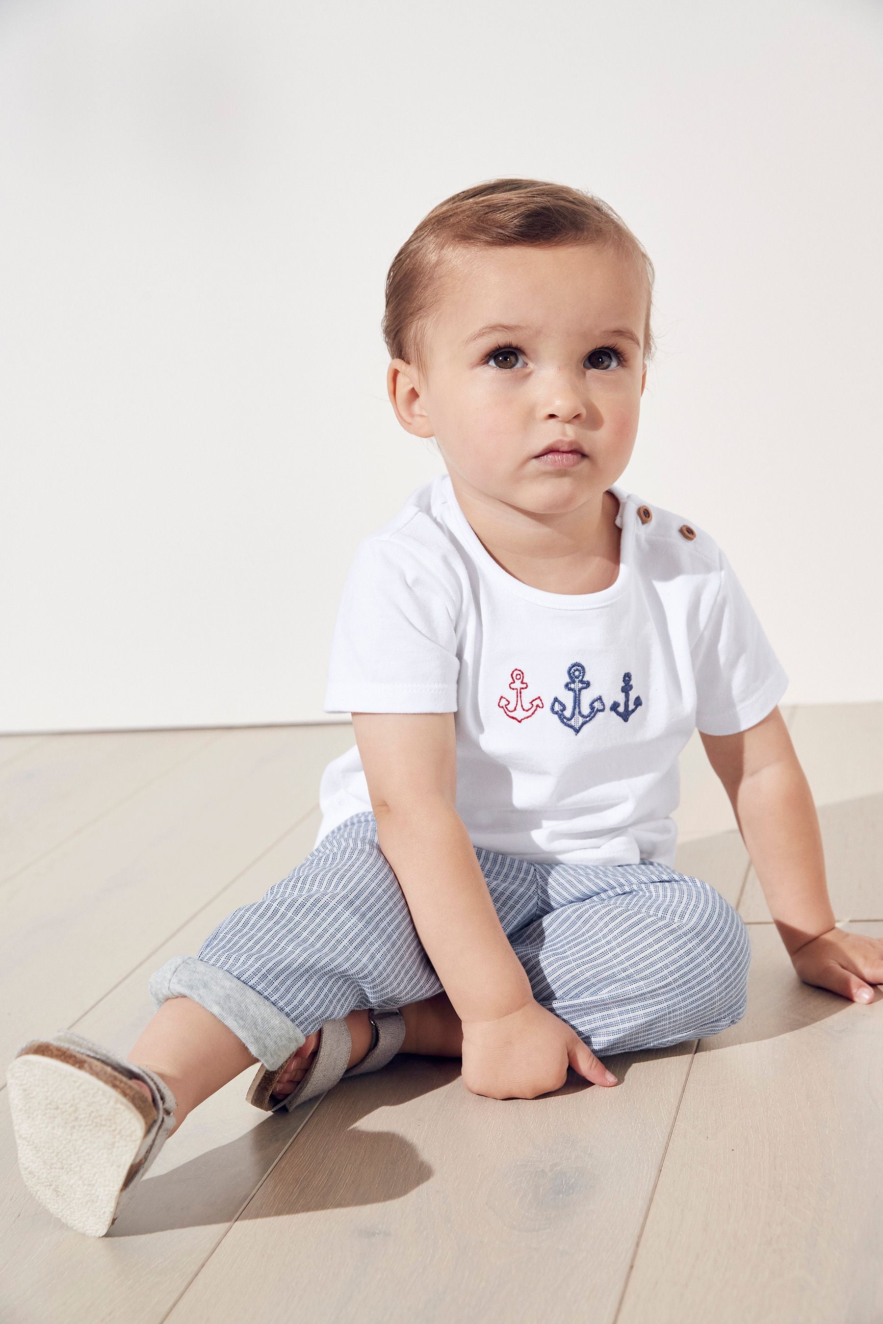 The White Company Anchor T-Shirt and Trouser Set