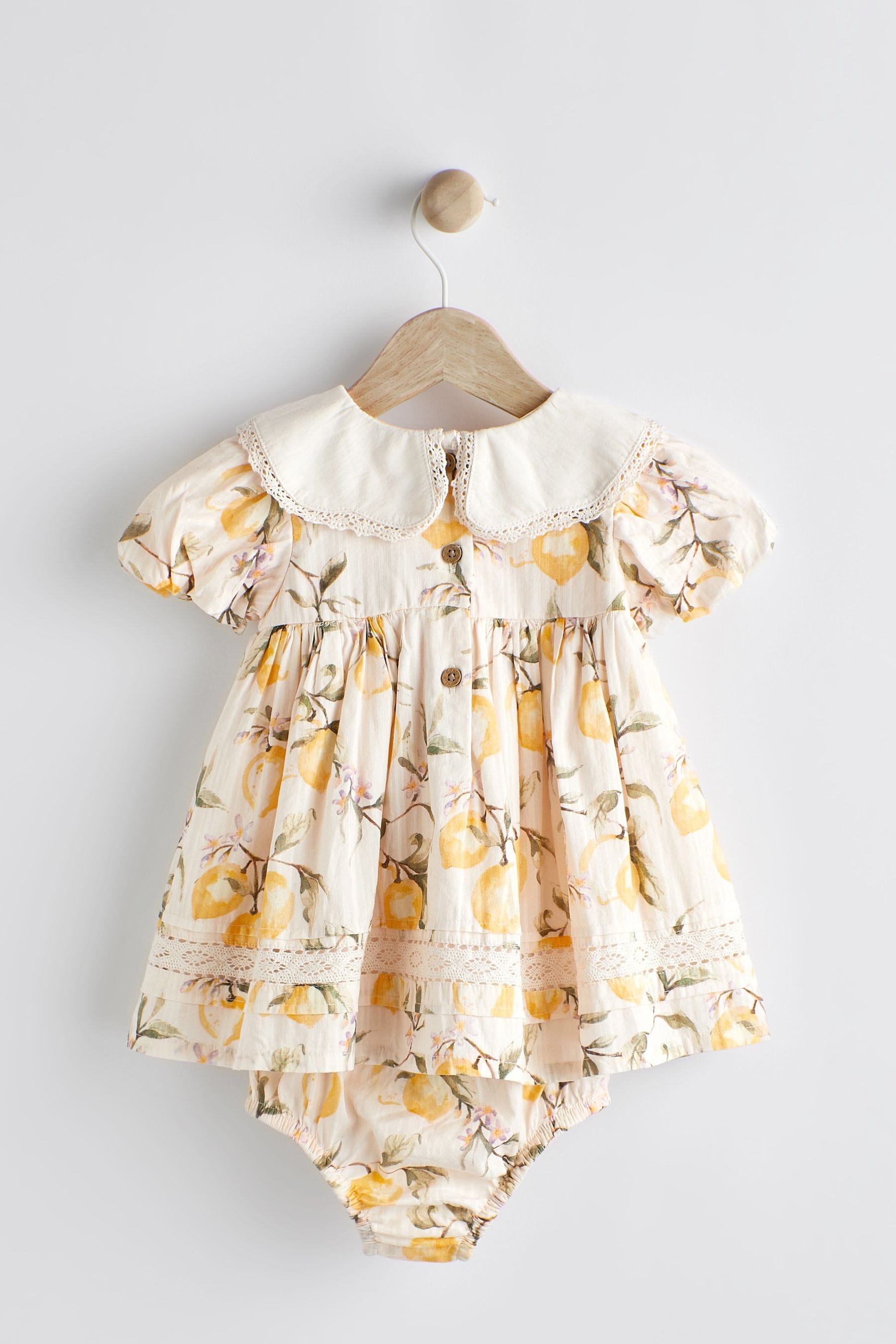 Lemon Yellow Baby Woven Dress (0mths-2yrs)