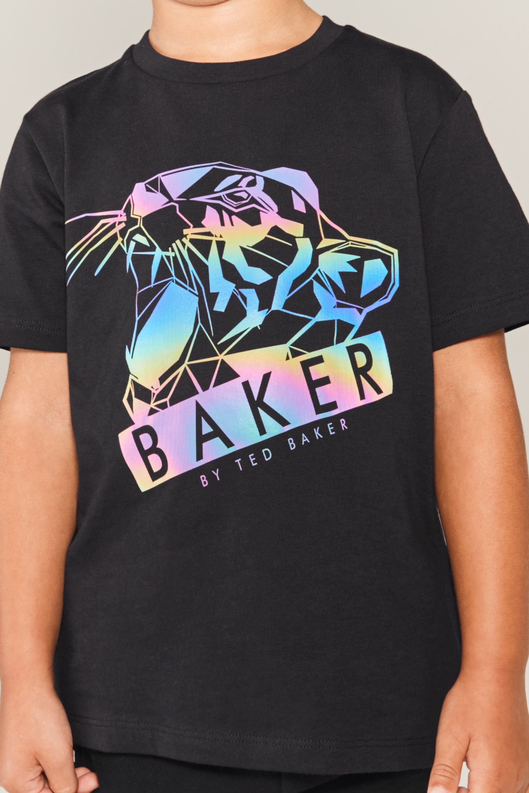 Black Baker by Ted Baker Reflective Black T-Shirt