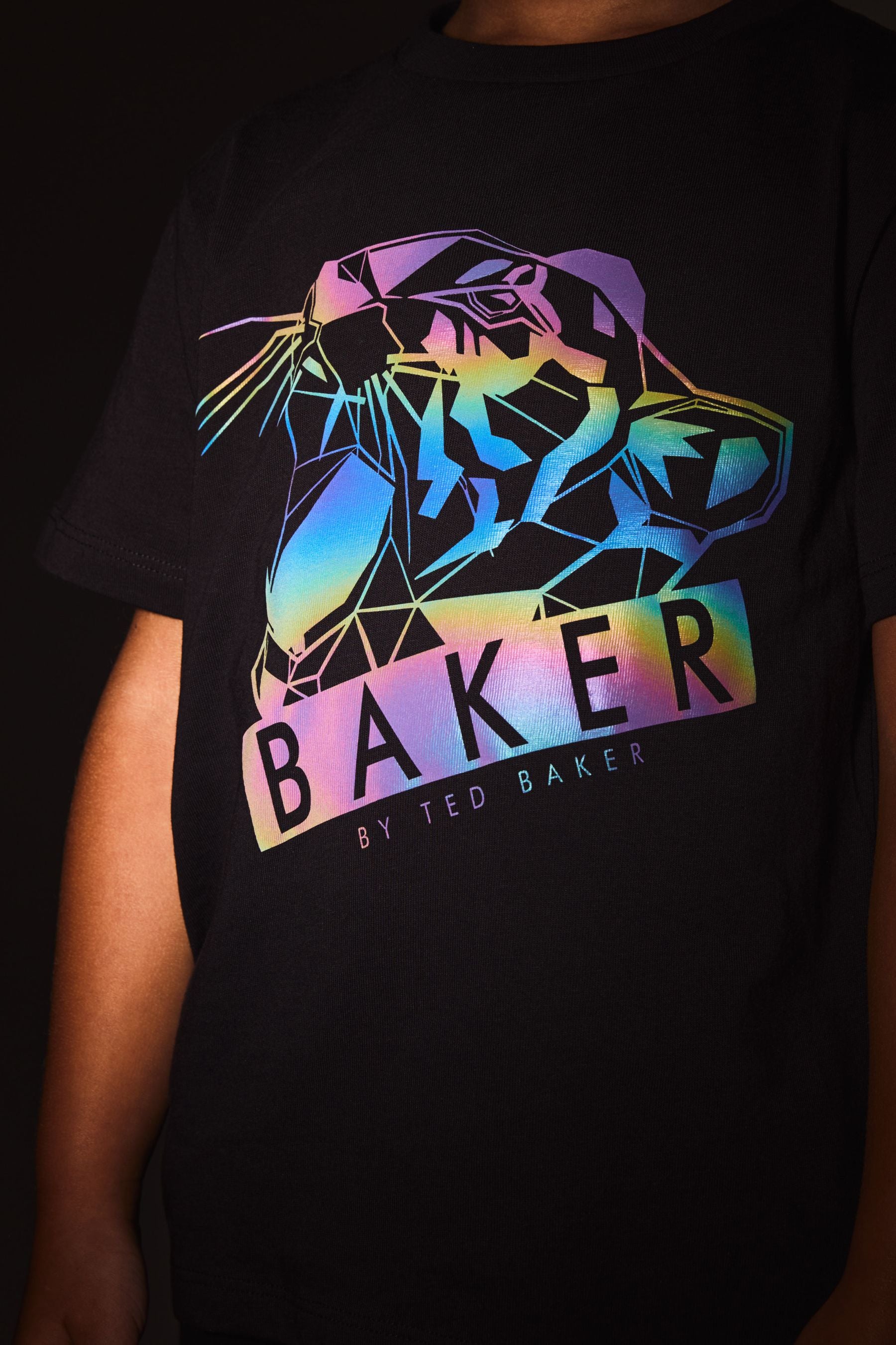 Black Baker by Ted Baker Reflective Black T-Shirt