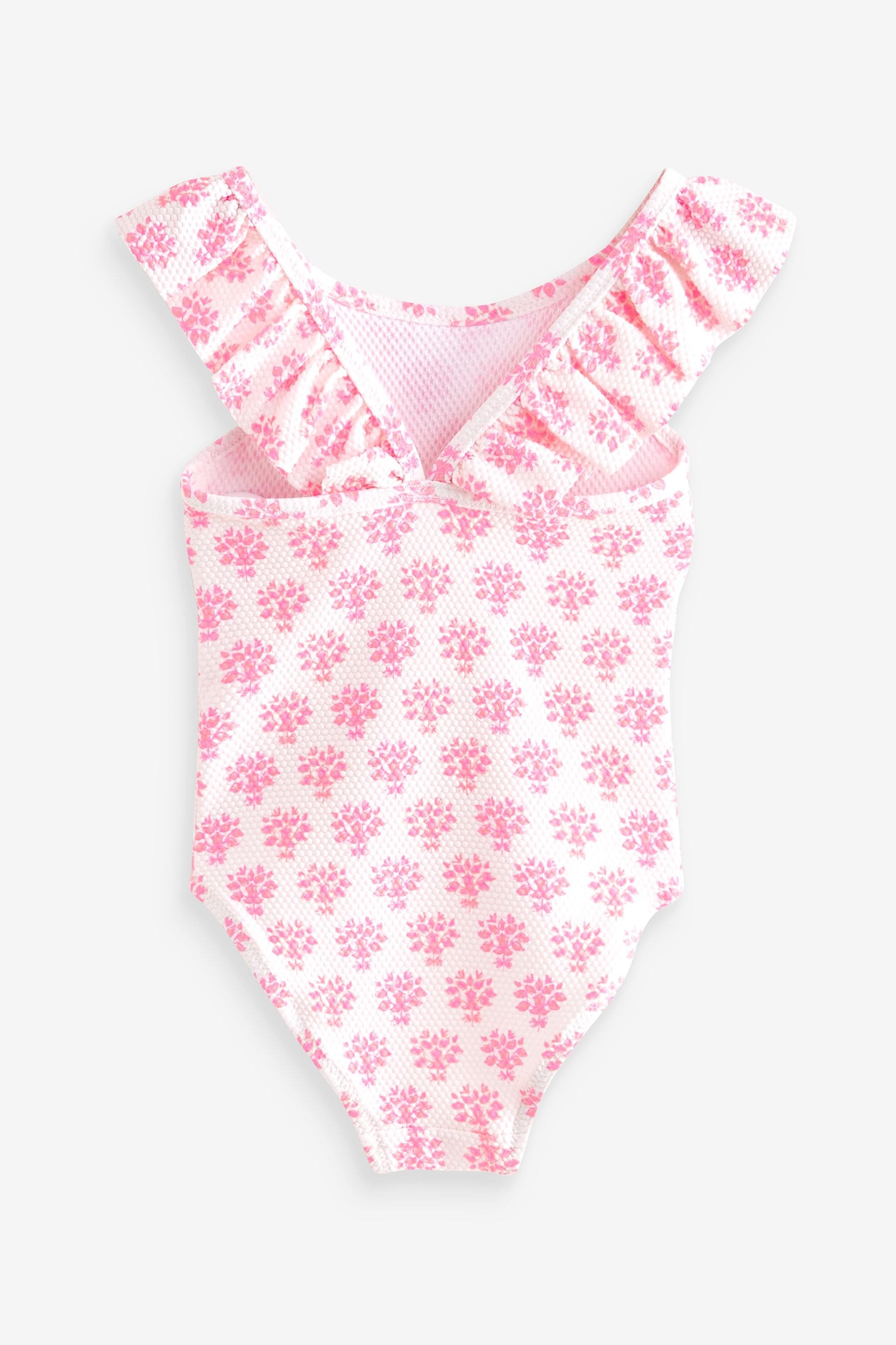 Pink Floral Frill Swimsuit (3mths-7yrs)