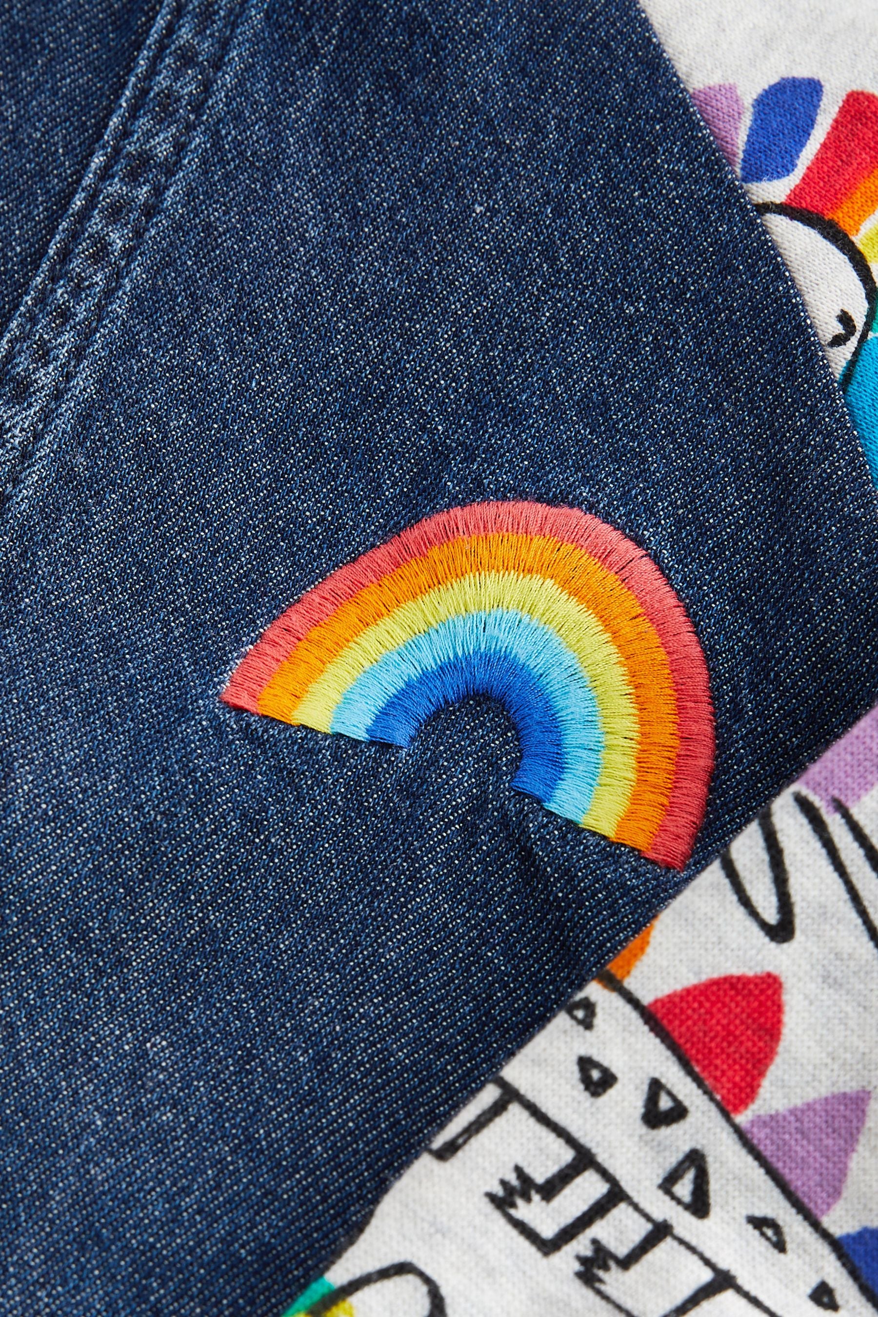 Rainbow Character Print Raglan Denim Dress (3mths-8yrs)