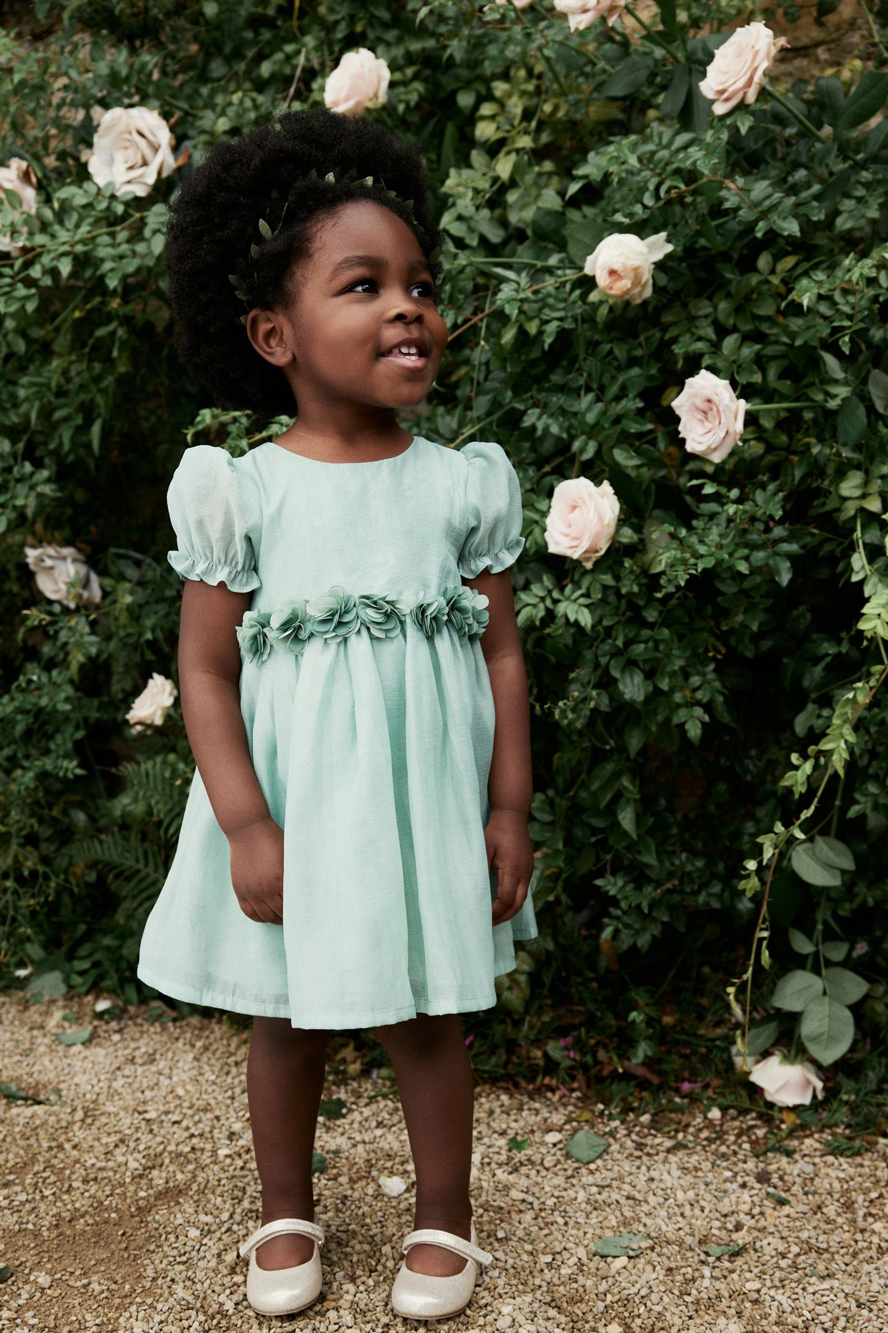 Mint Green Corsage Flower Girl Dress (3mths-8yrs)