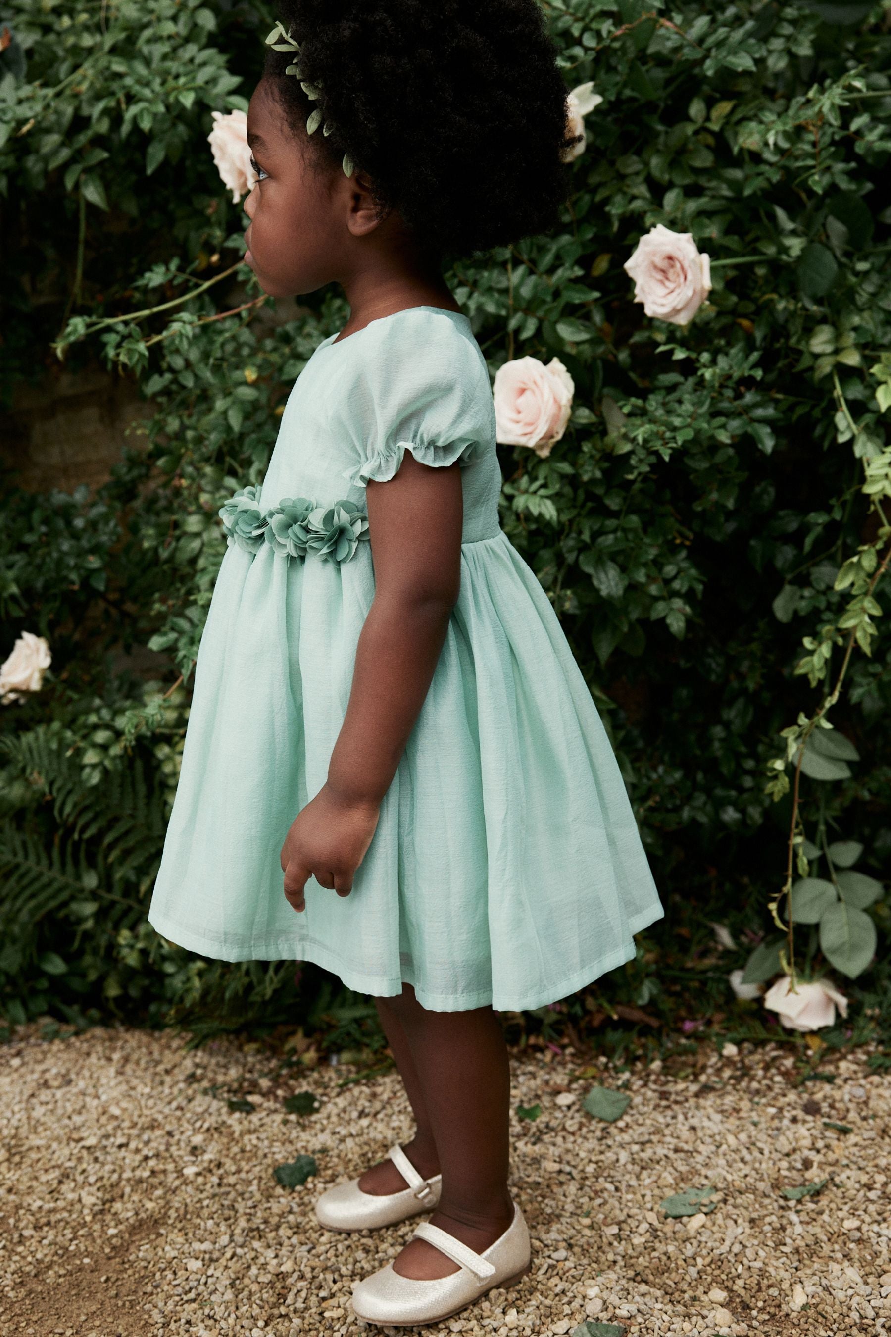 Mint Green Corsage Flower Girl Dress (3mths-8yrs)