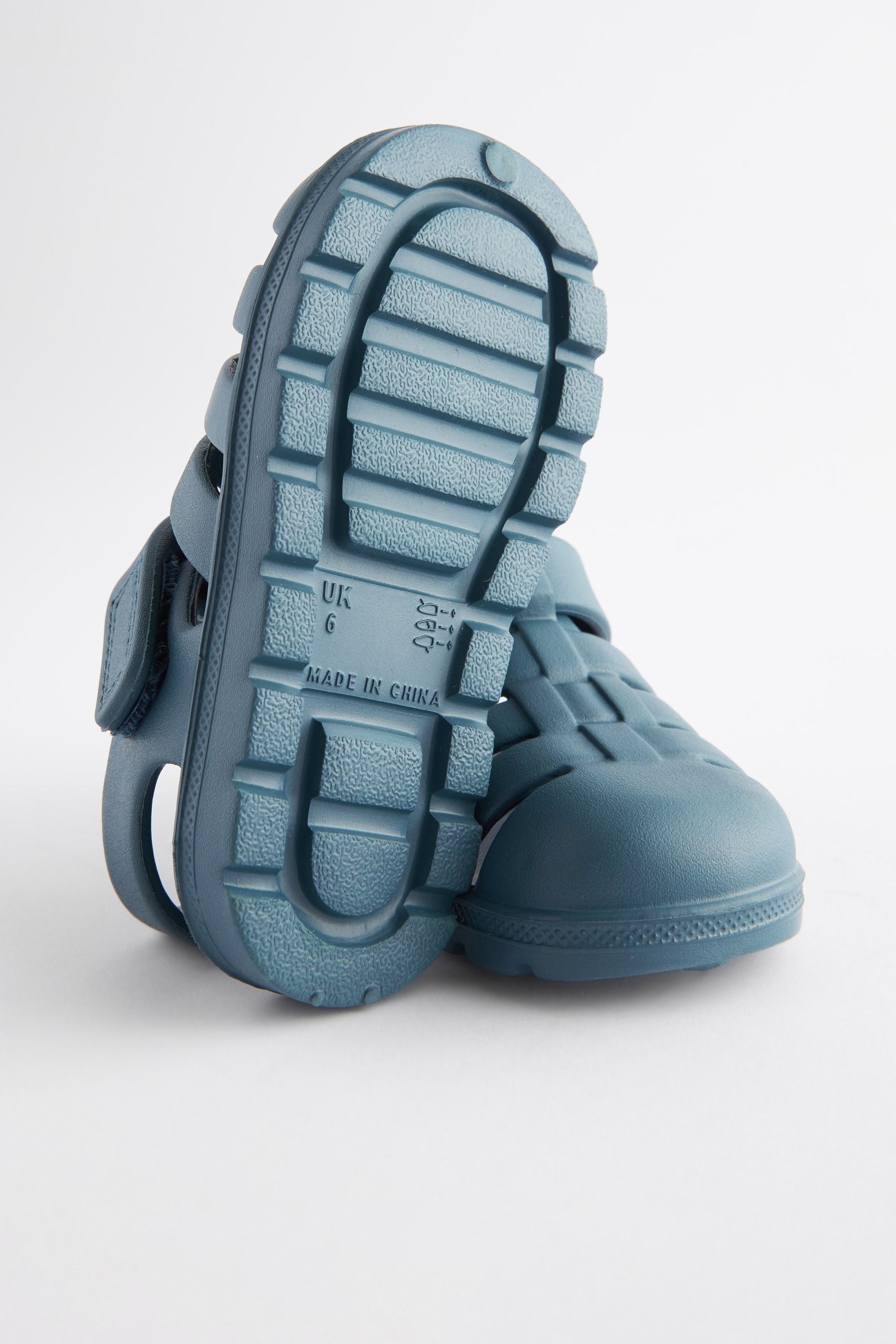 Teal Blue Fisherman Jelly Sandals