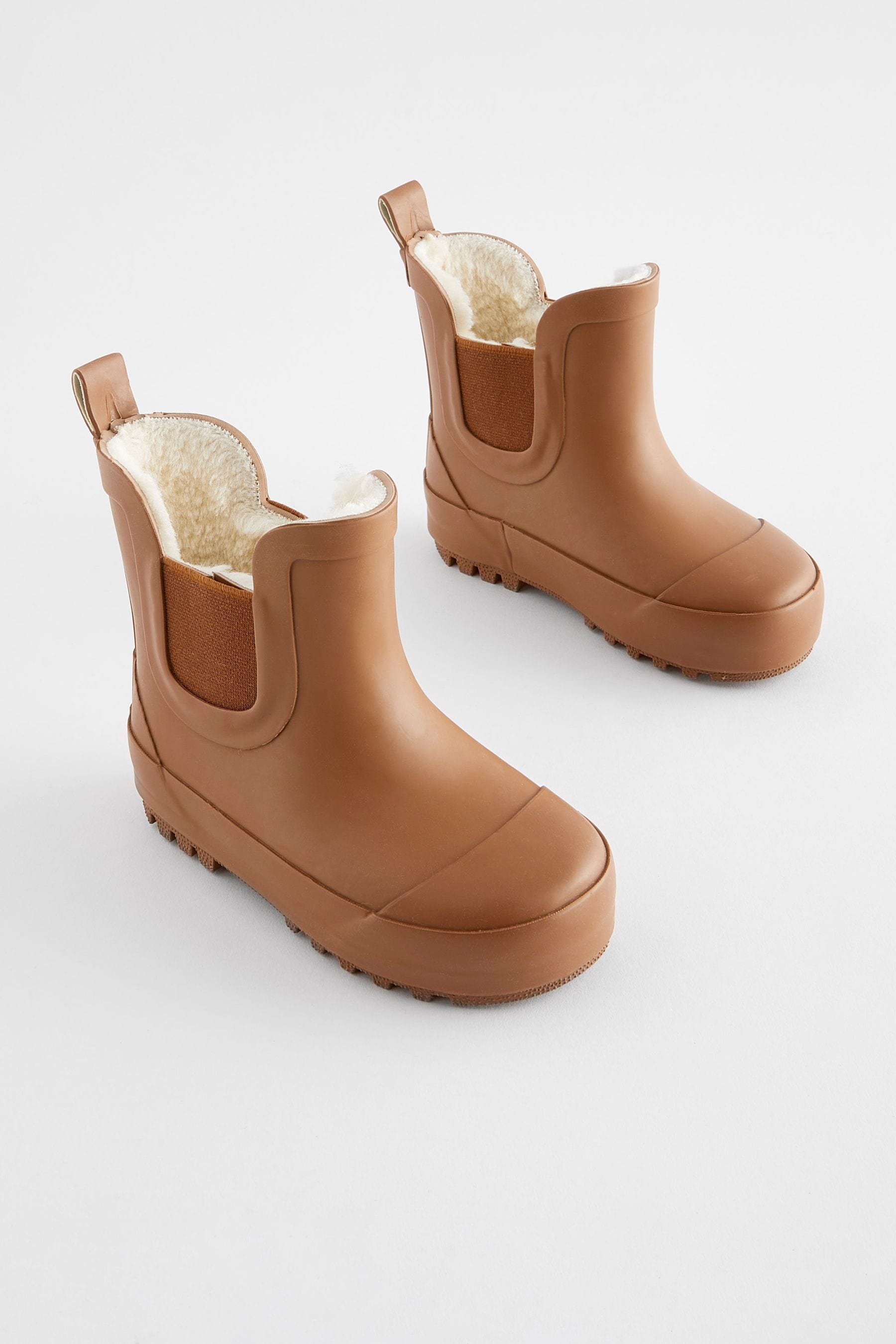 Rust Orange Warm Lined Ankle Wellies