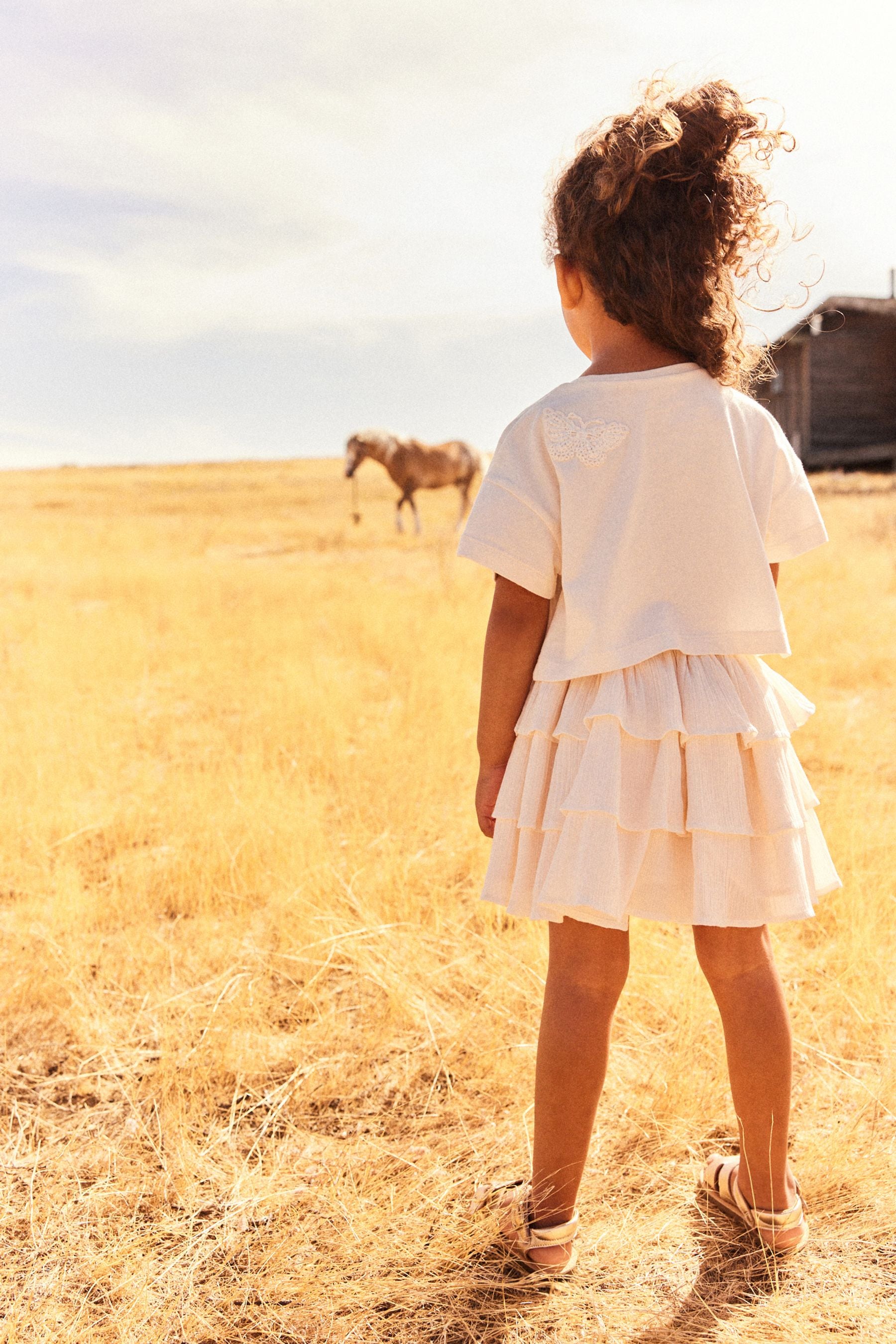 Cream Skirt & T-Shirt Set (3mths-7yrs)