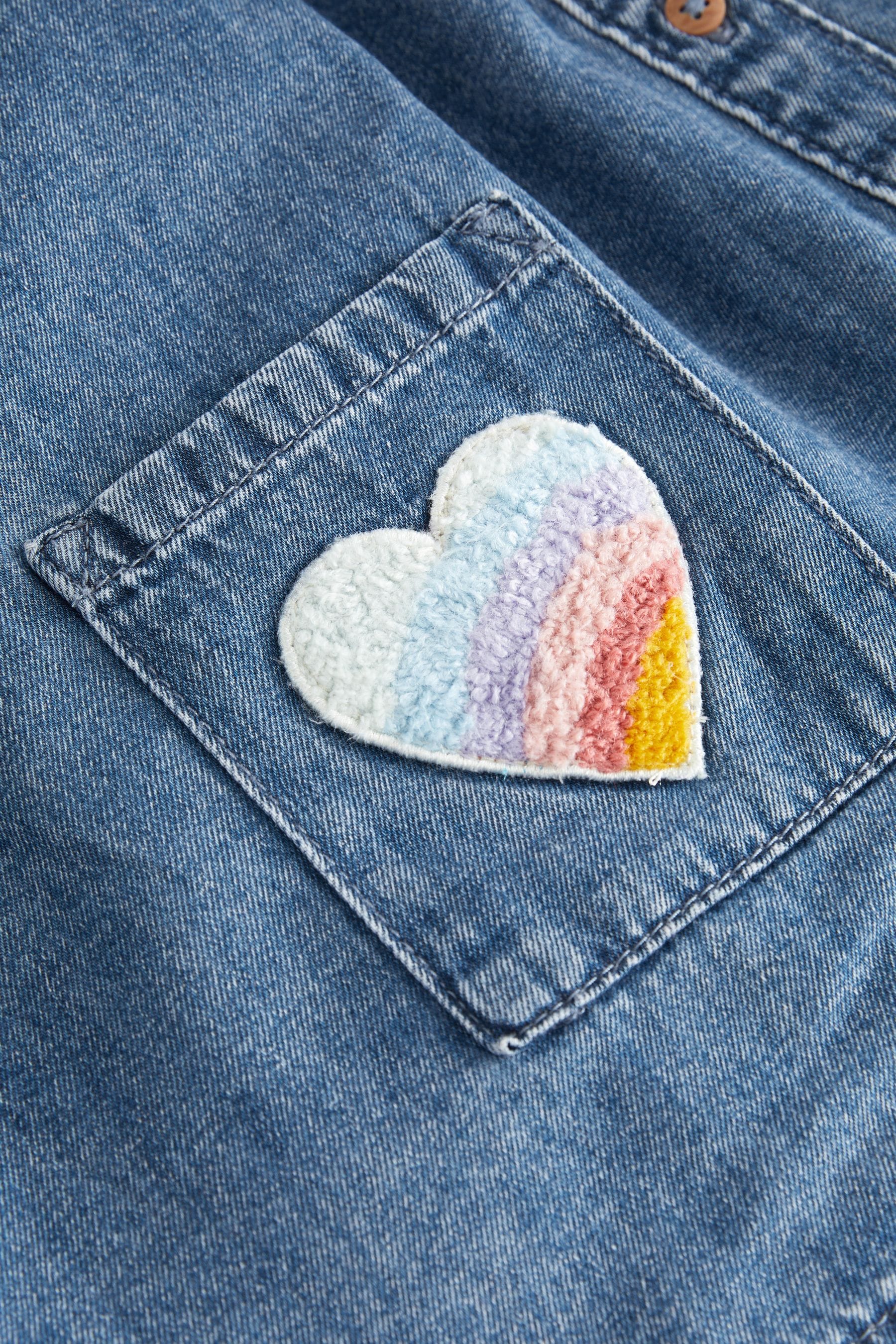 Blue Denim Heart Detail Dress (3mths-8yrs)