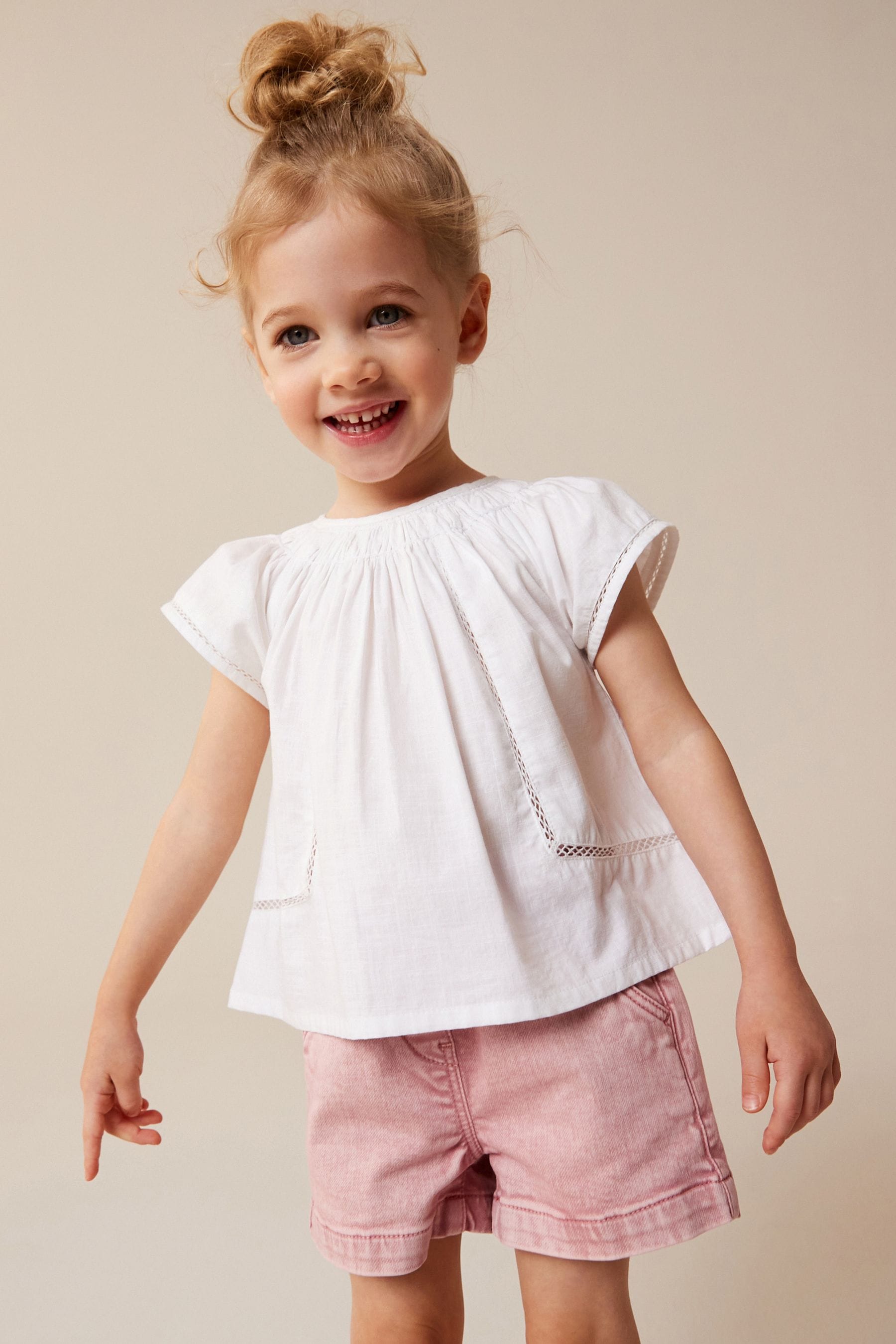 White Angel Sleeve Blouse (3mths-8yrs)