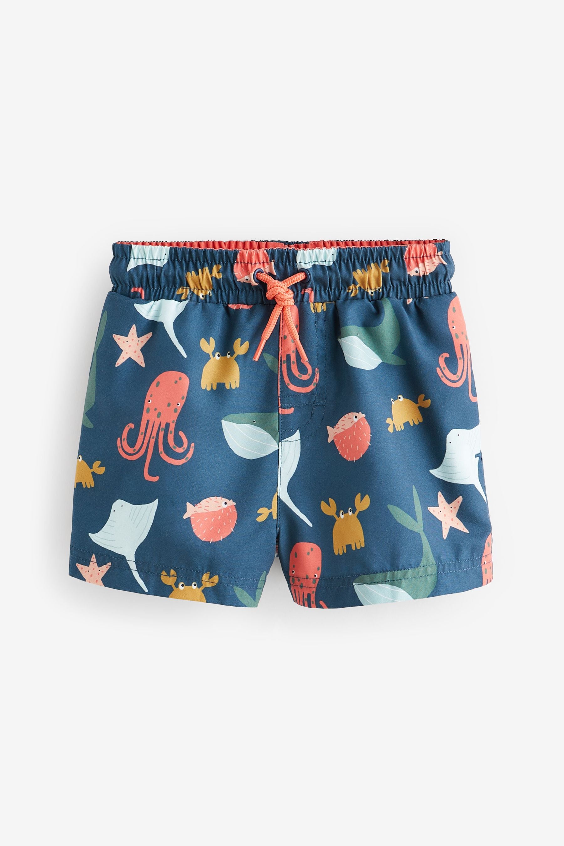 Navy Printed Swim Shorts (3mths-7yrs)