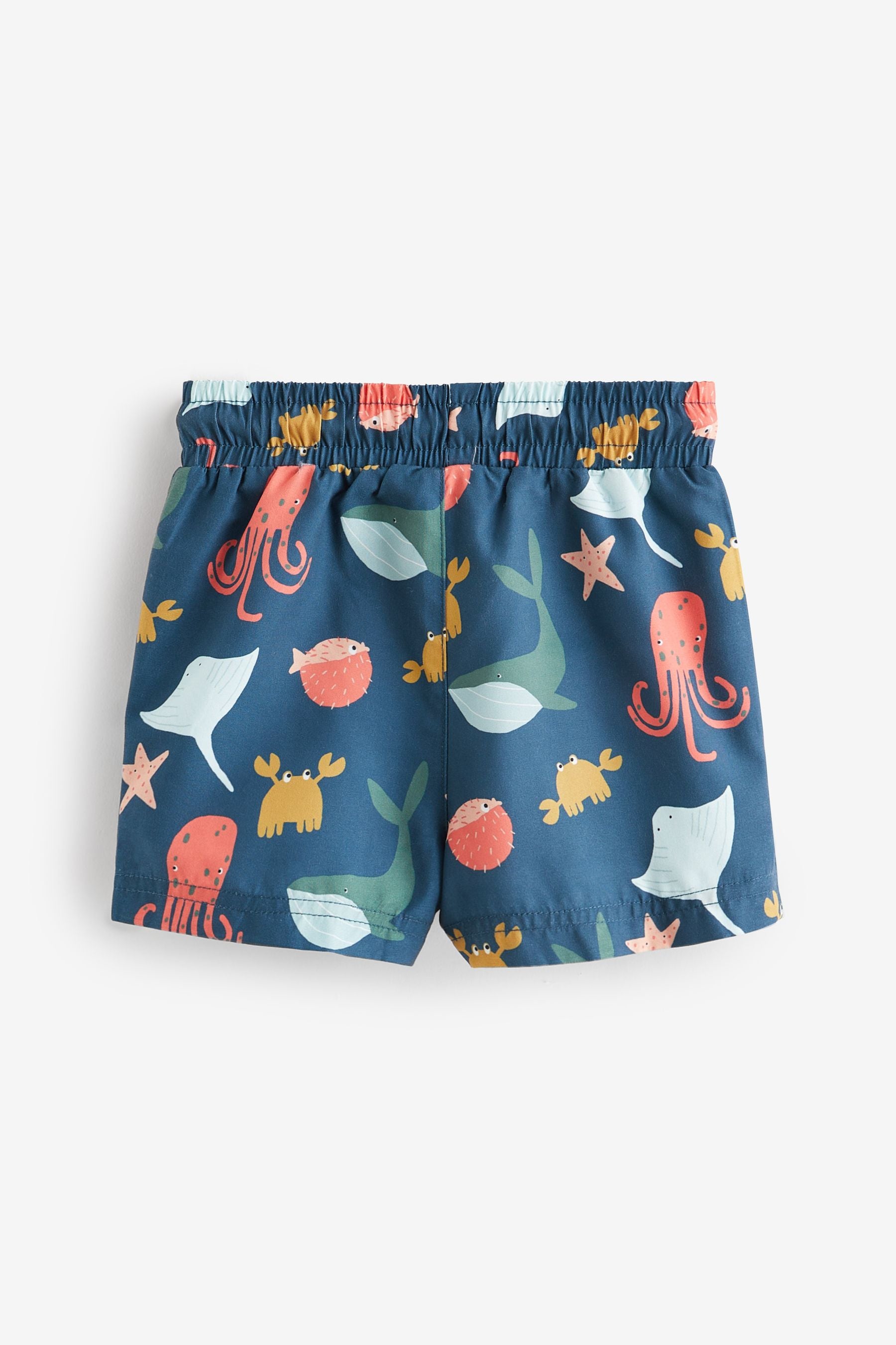 Navy Printed Swim Shorts (3mths-7yrs)